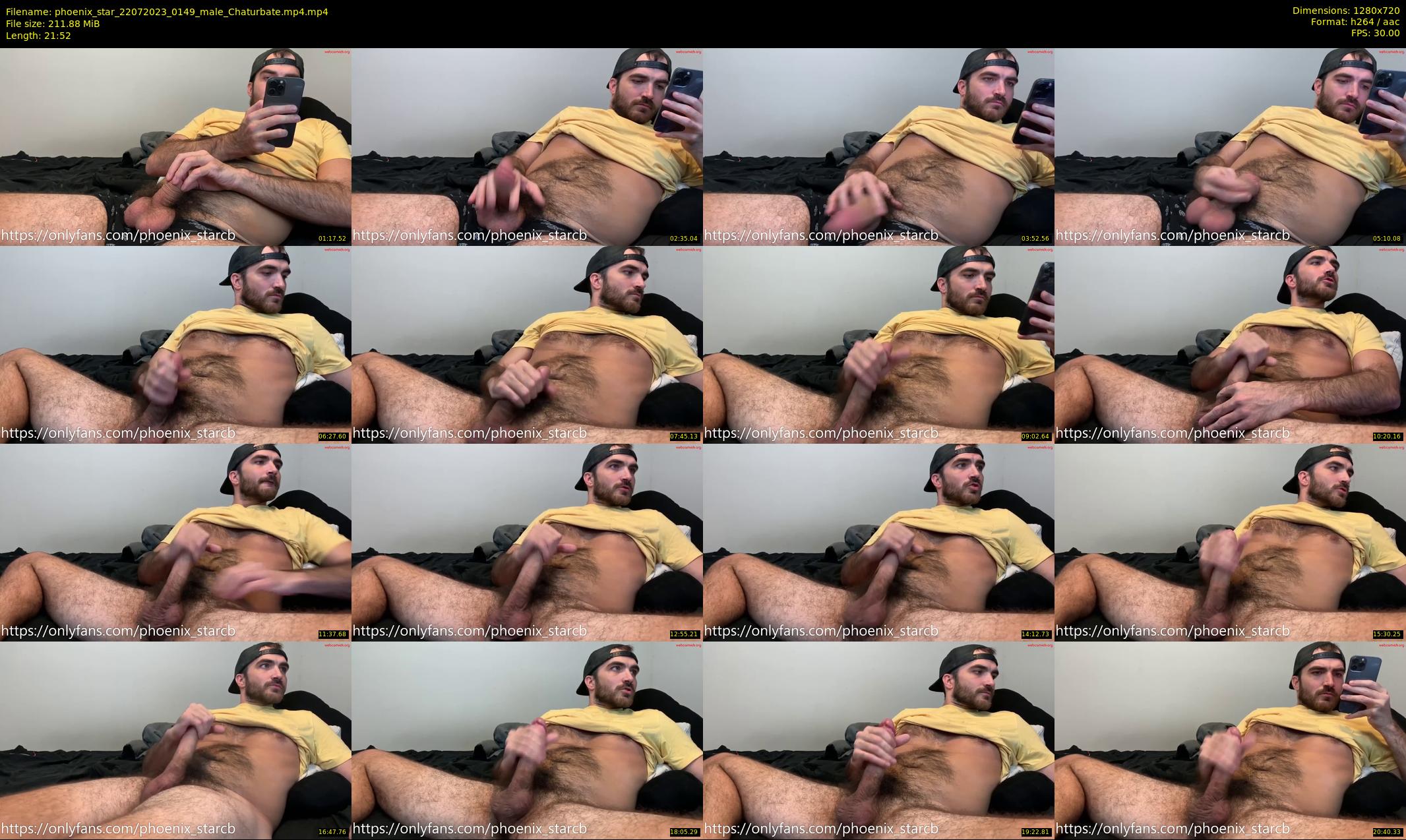 phoenix_star — 22 minute Chaturbate male cam show recording, 720p, Jul 22, 2023