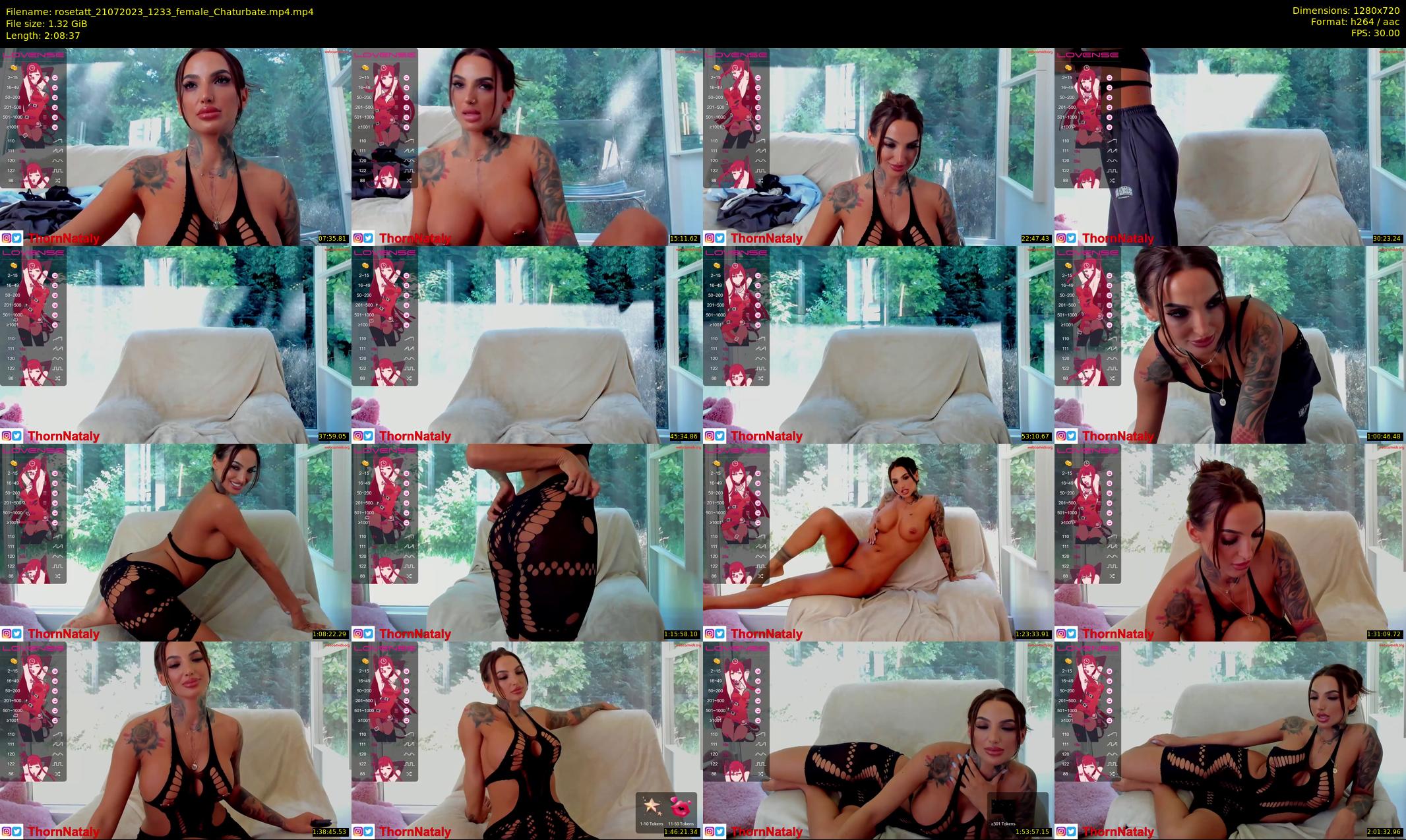 rosetatt — 129 minute Chaturbate female cam show recording, 720p, Jul 21, 2023