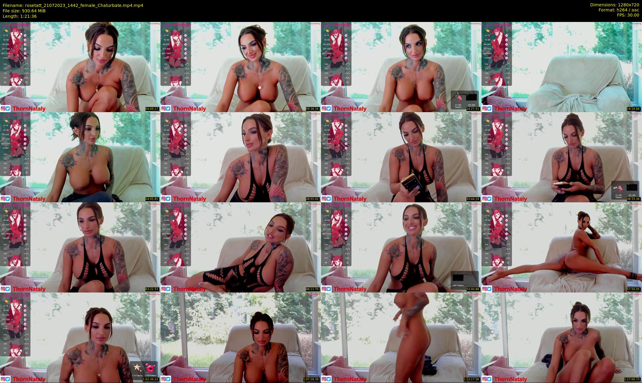 rosetatt — 82 minute Chaturbate female cam show recording, 720p, Jul 21, 2023