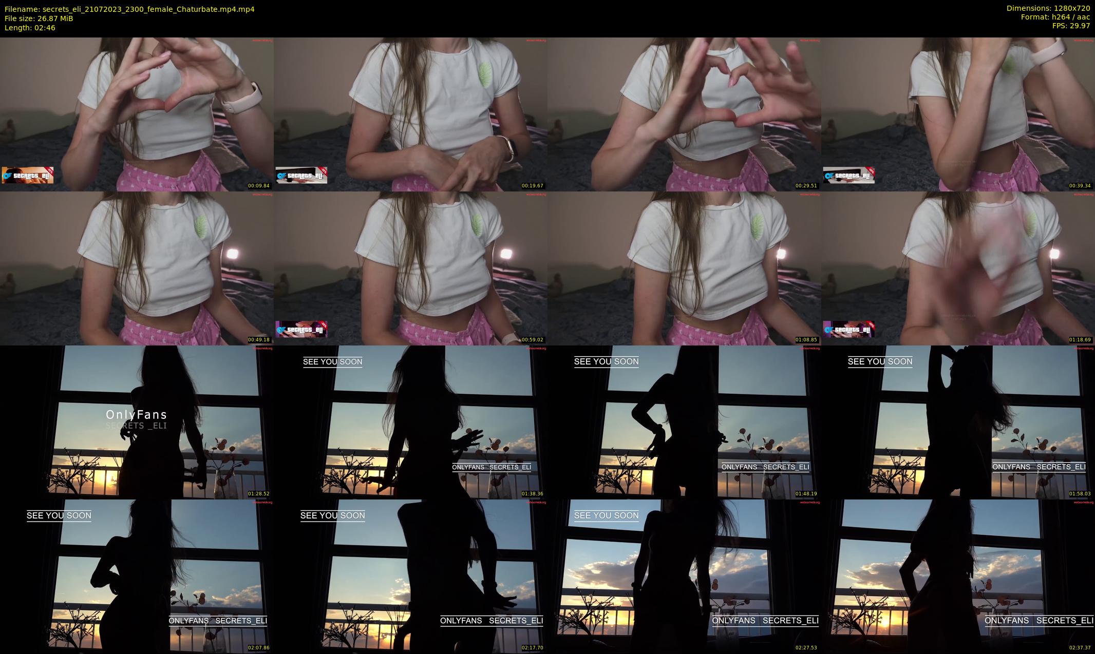 secrets_eli — 3 minute Chaturbate female cam show recording, 720p, Jul 21, 2023