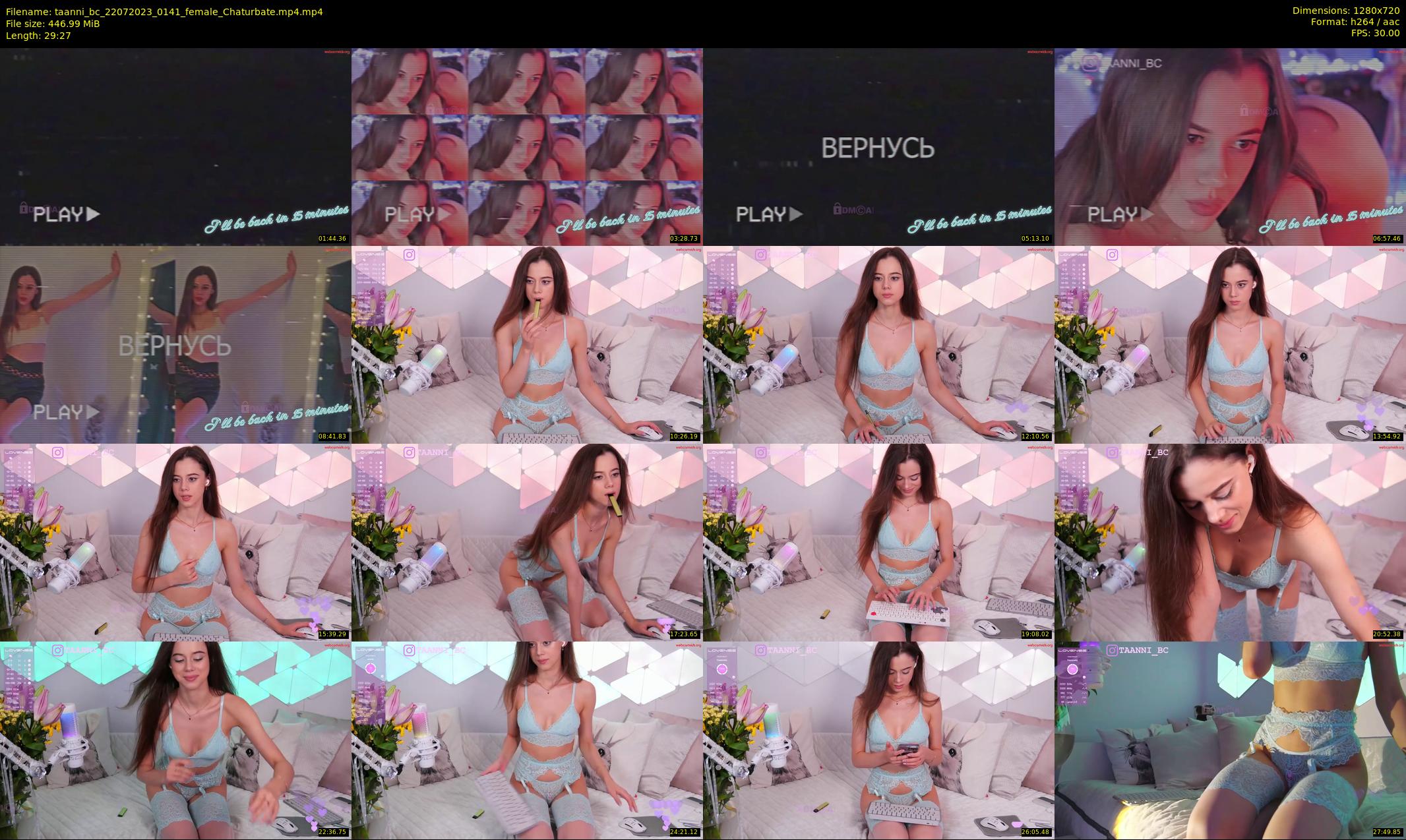 taanni_bc — 30 minute Chaturbate female cam show recording, 720p, Jul 22, 2023