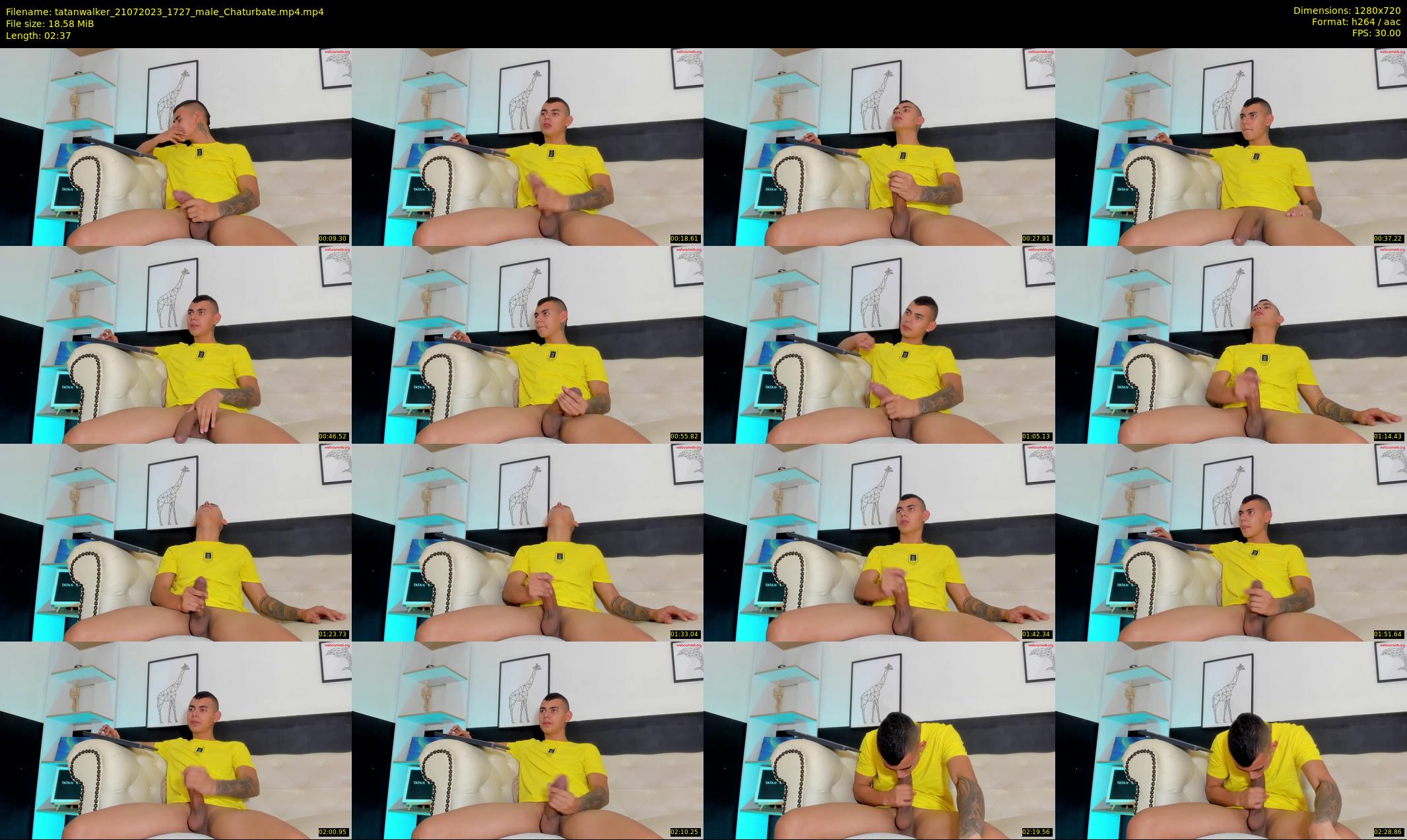 tatanwalker — 3 minute Chaturbate male cam show recording, 720p, Jul 21, 2023