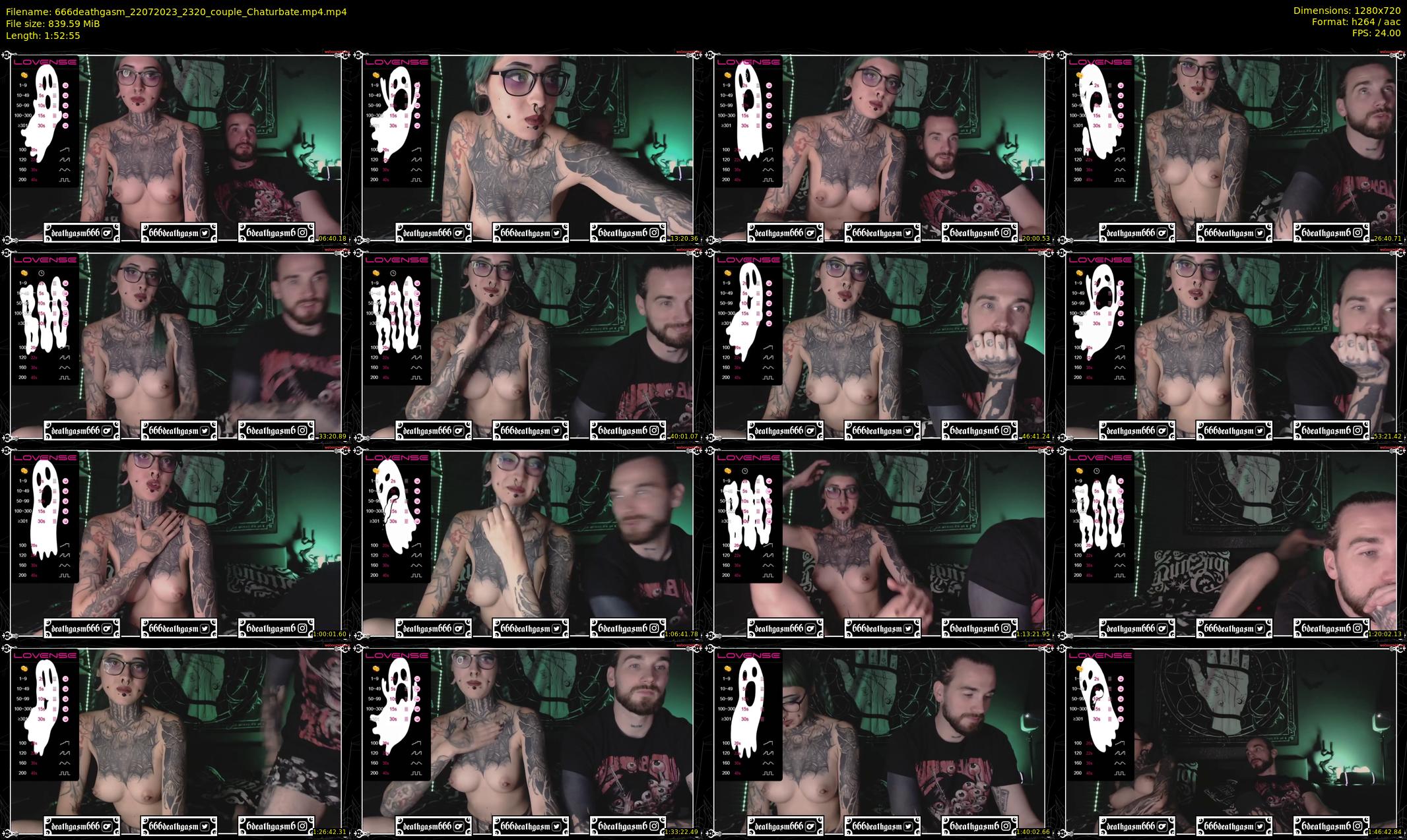 666deathgasm — 113 minute Chaturbate female cam show recording, 720p, Jul 22, 2023