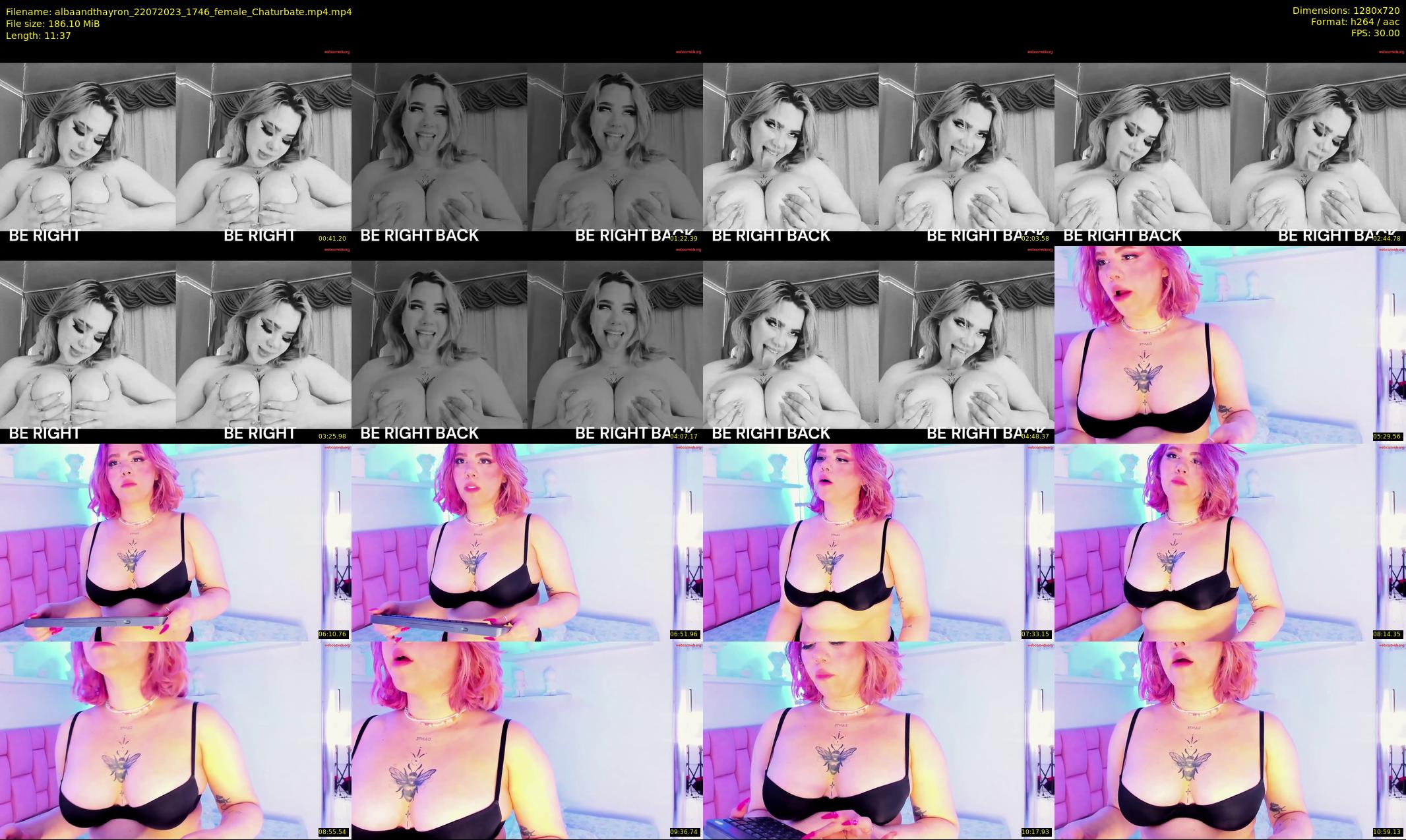 albaandthayron — 12 minute Chaturbate couple cam show recording, 720p, Jul 22, 2023