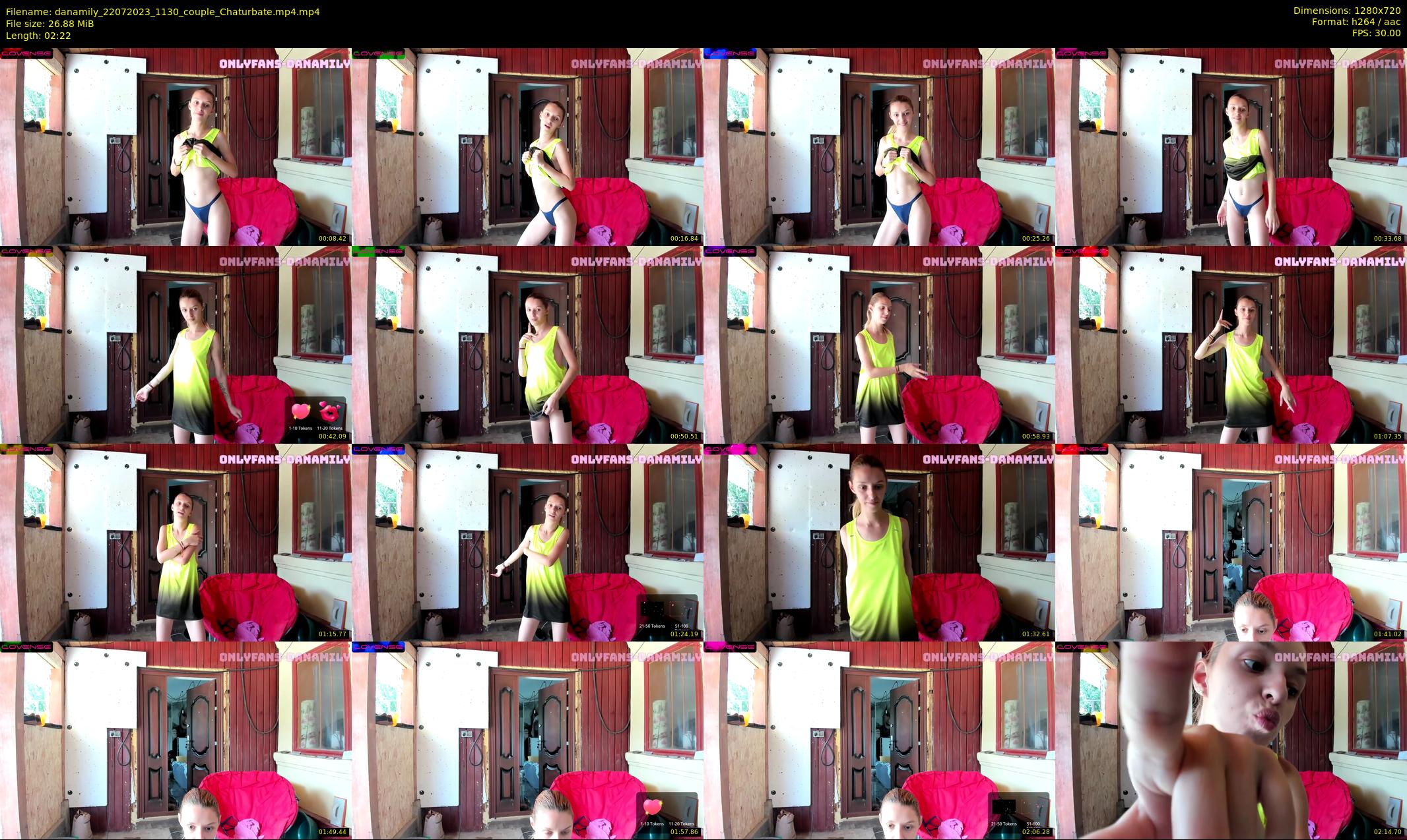 danamily — 3 minute Chaturbate female cam show recording, 720p, Jul 22, 2023