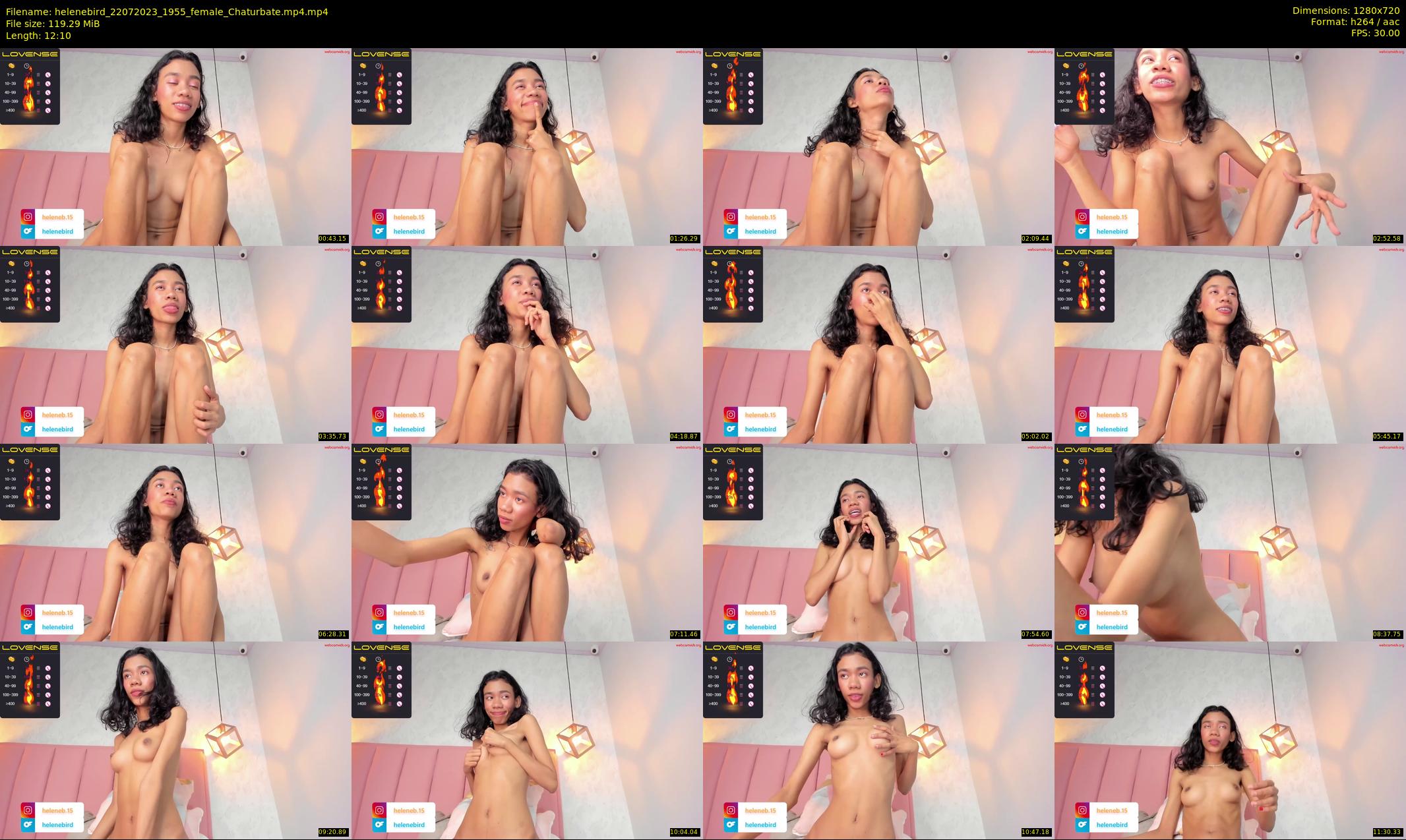 helenebird — 13 minute Chaturbate female cam show recording, 720p, Jul 22, 2023