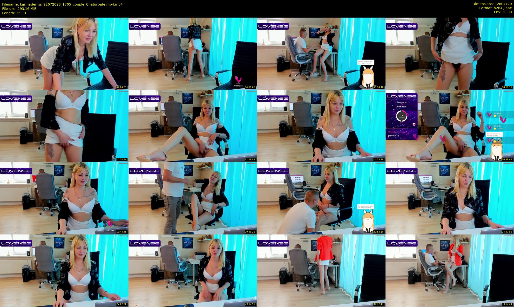 karinadeniss — 36 minute Chaturbate couple cam show recording, 720p, Jul 22, 2023