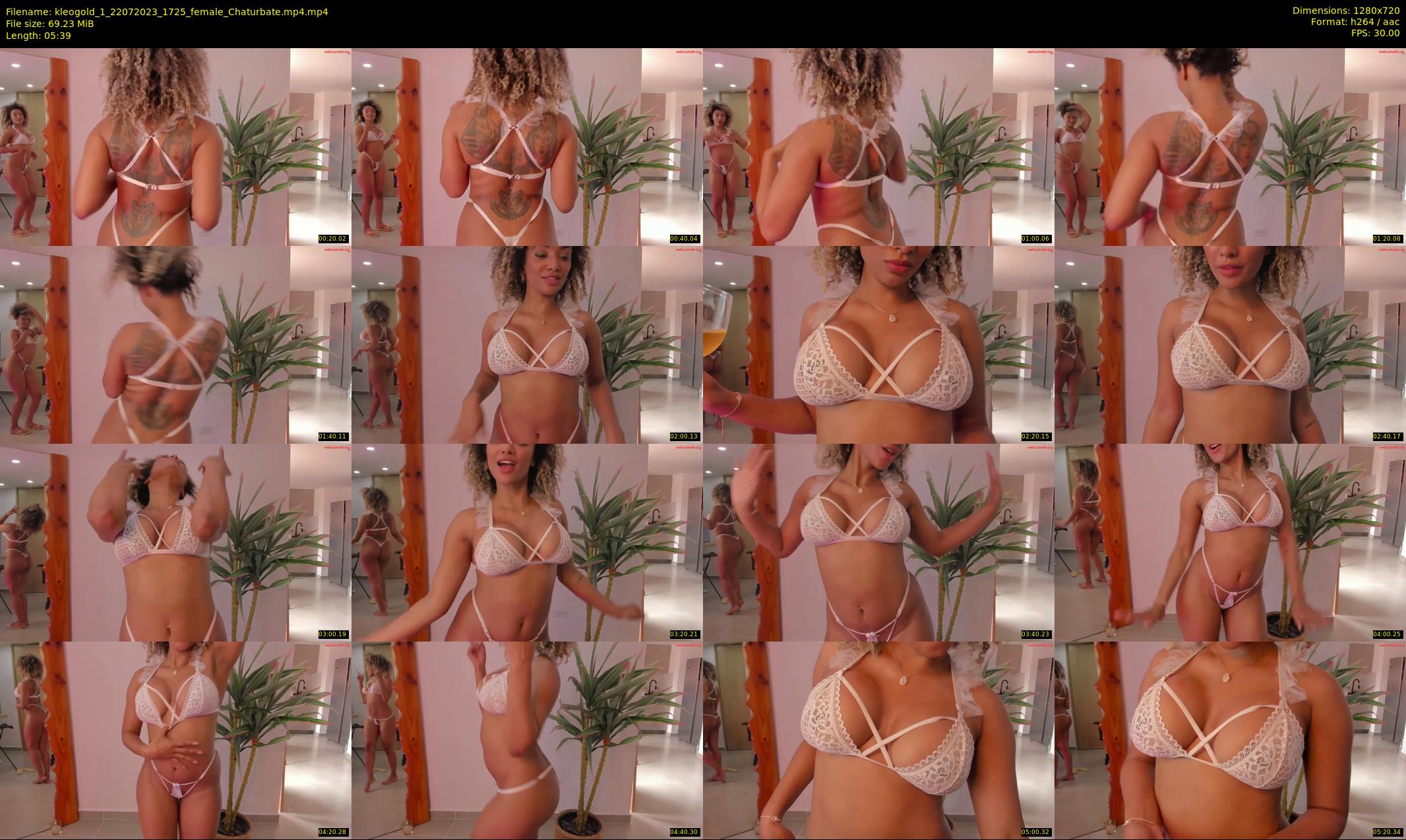 kleogold_1 — 6 minute Chaturbate female cam show recording, 720p, Jul 22, 2023