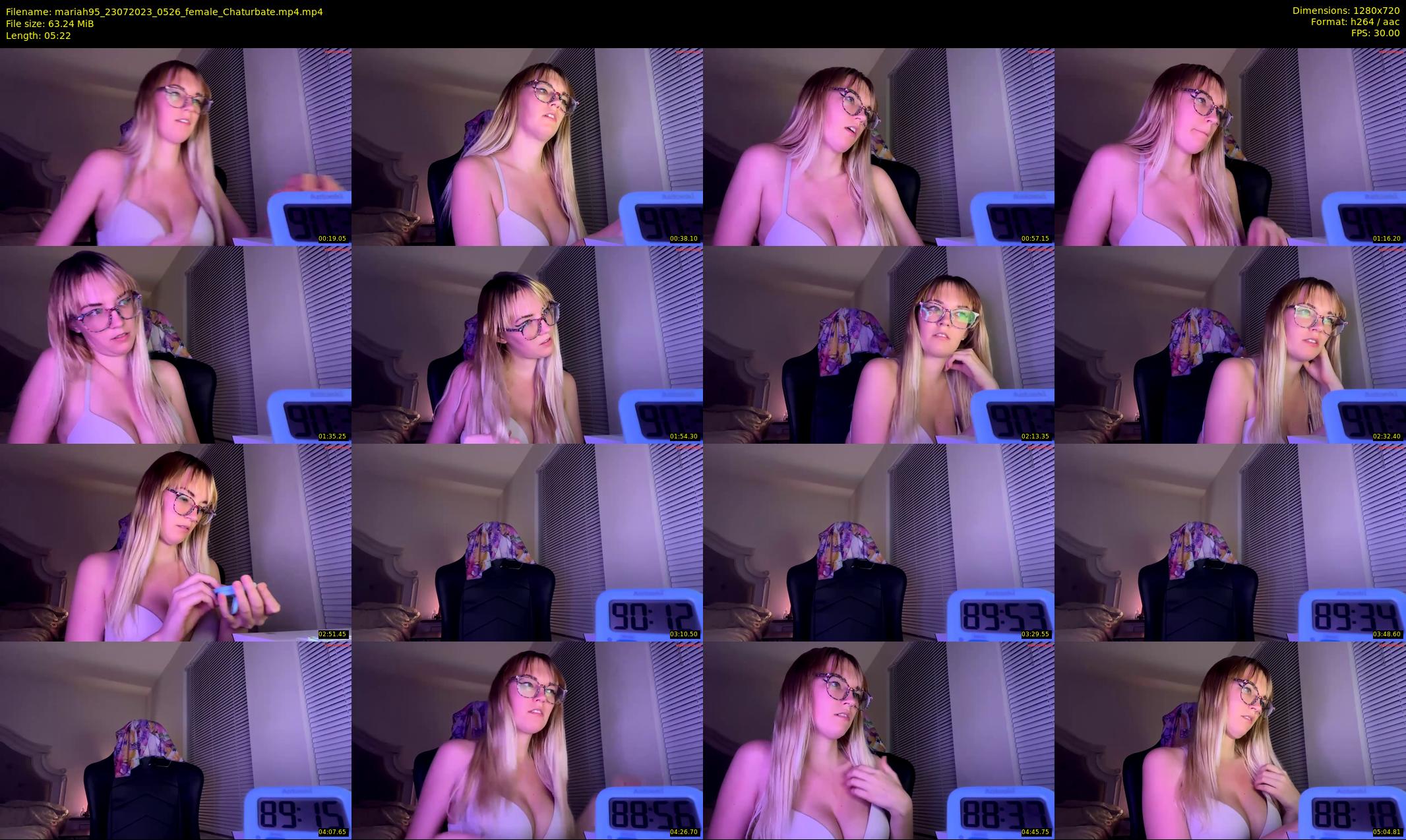 mariah95 — 6 minute Chaturbate female cam show recording, 720p, Jul 23, 2023