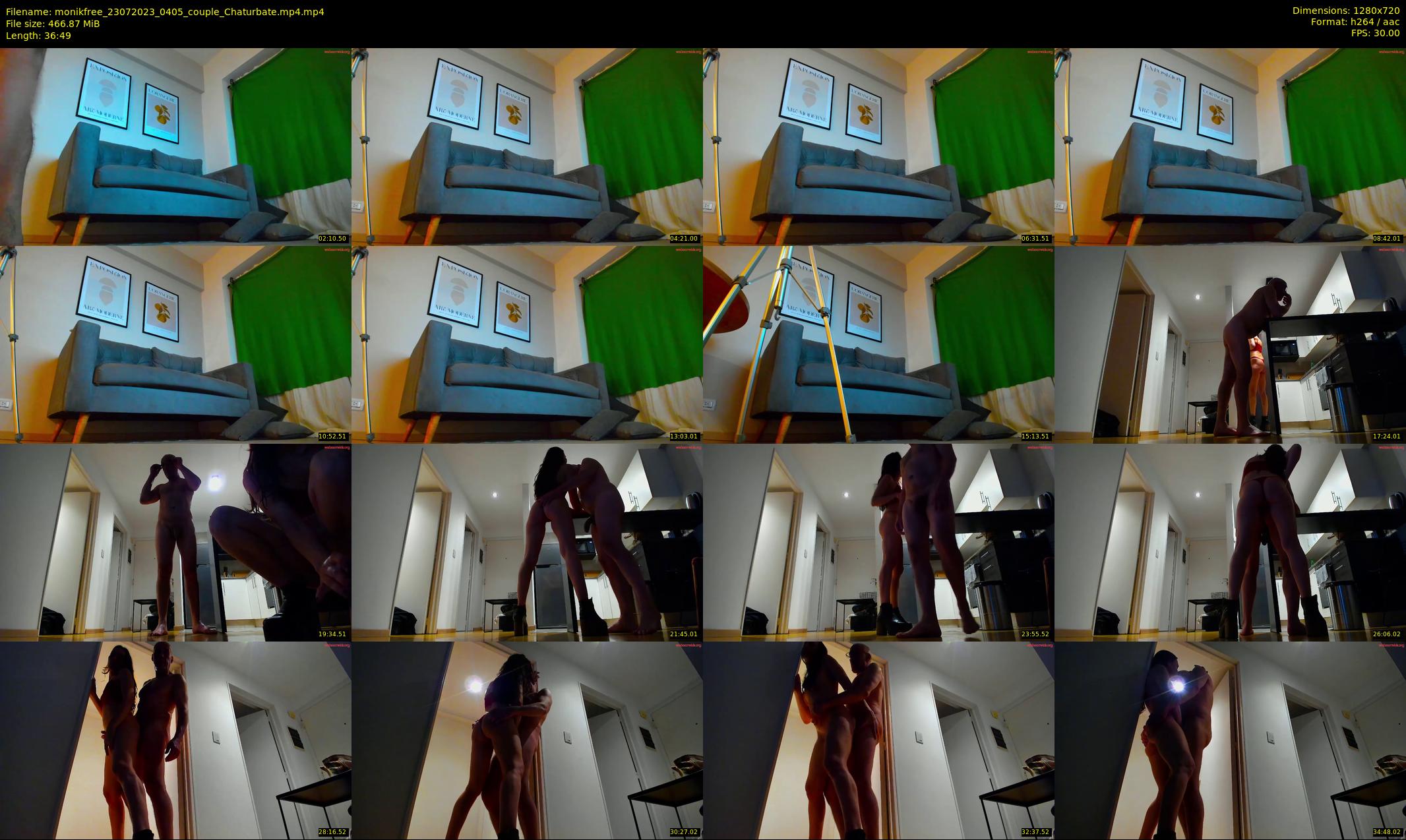 monikfree — 37 minute Chaturbate couple cam show recording, 720p, Jul 23, 2023