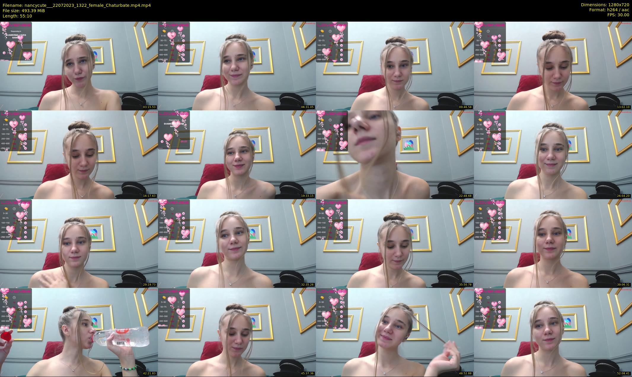 nancycute__ — 56 minute Chaturbate female cam show recording, 720p, Jul 22, 2023