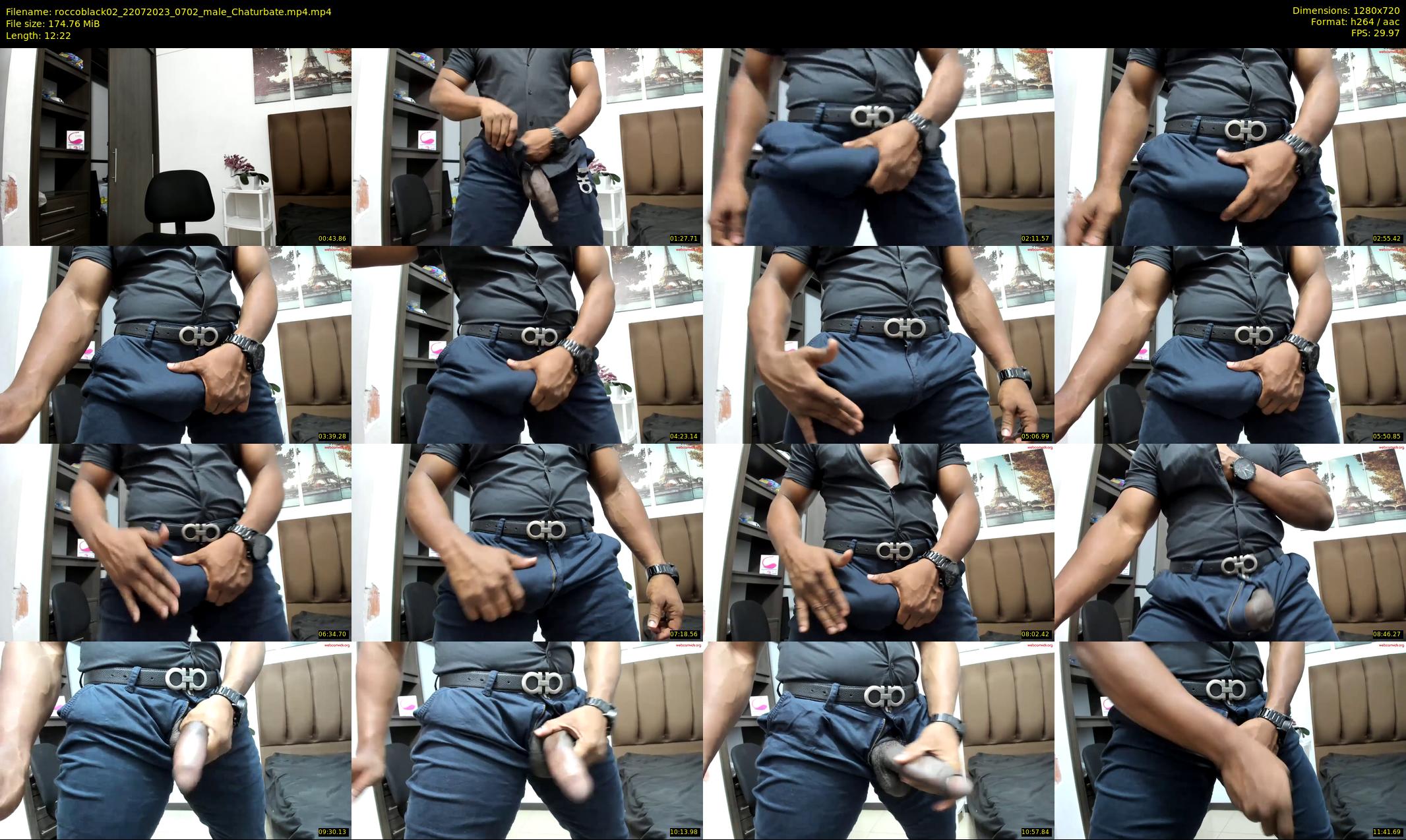 roccoblack02 — 13 minute Chaturbate male cam show recording, 720p, Jul 22, 2023