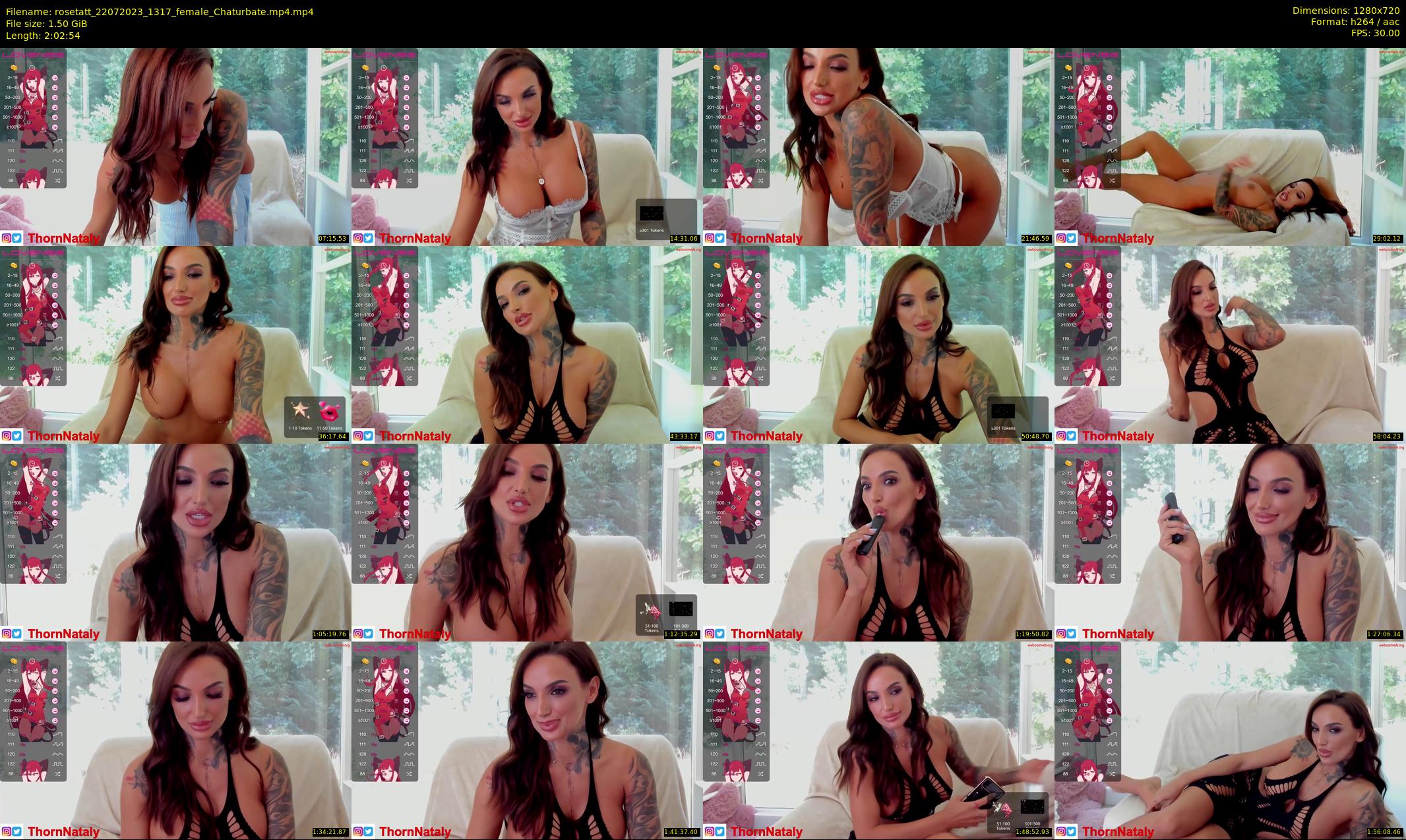 rosetatt — 123 minute Chaturbate female cam show recording, 720p, Jul 22, 2023