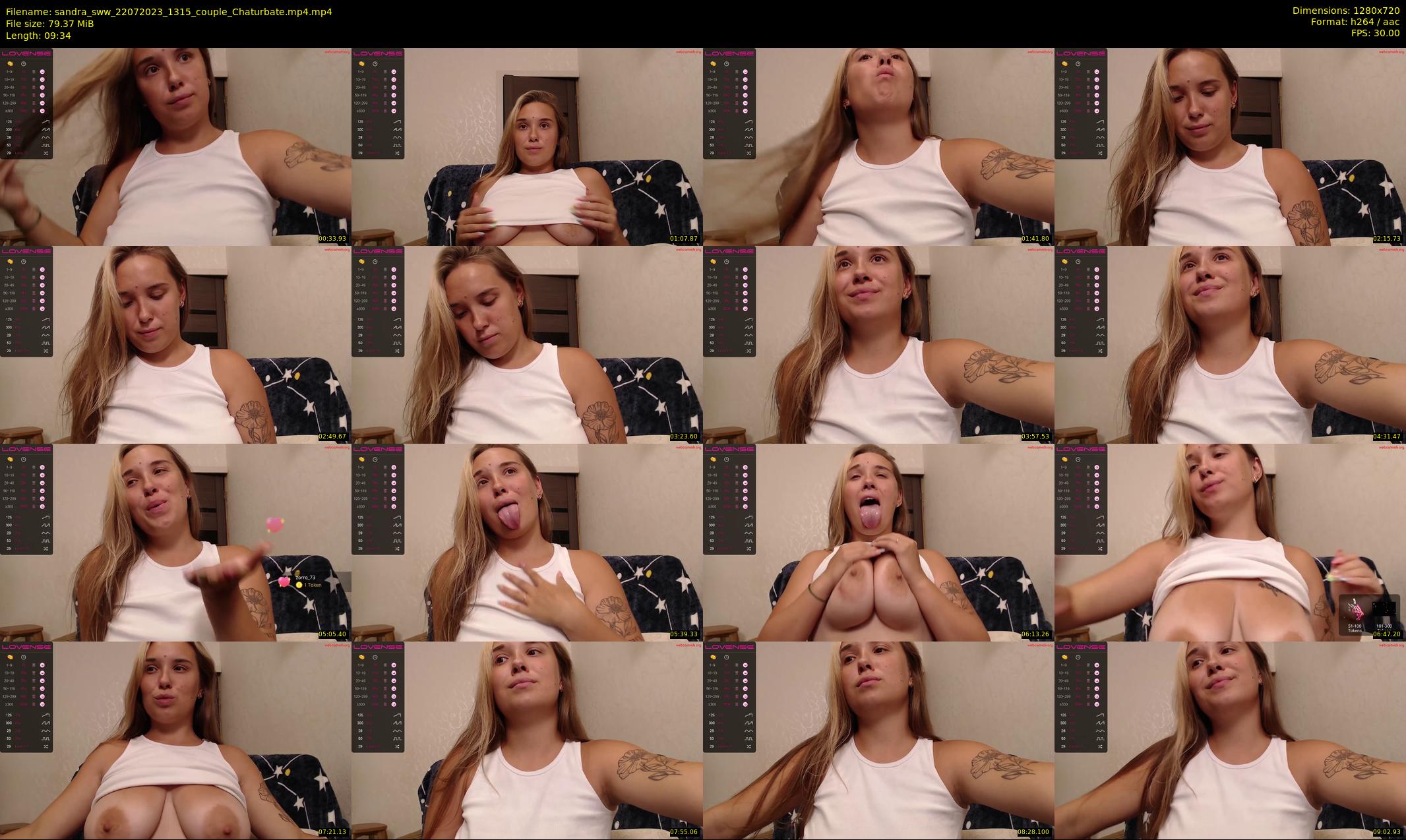 sandra_sww — 10 minute Chaturbate couple cam show recording, 720p, Jul 22, 2023