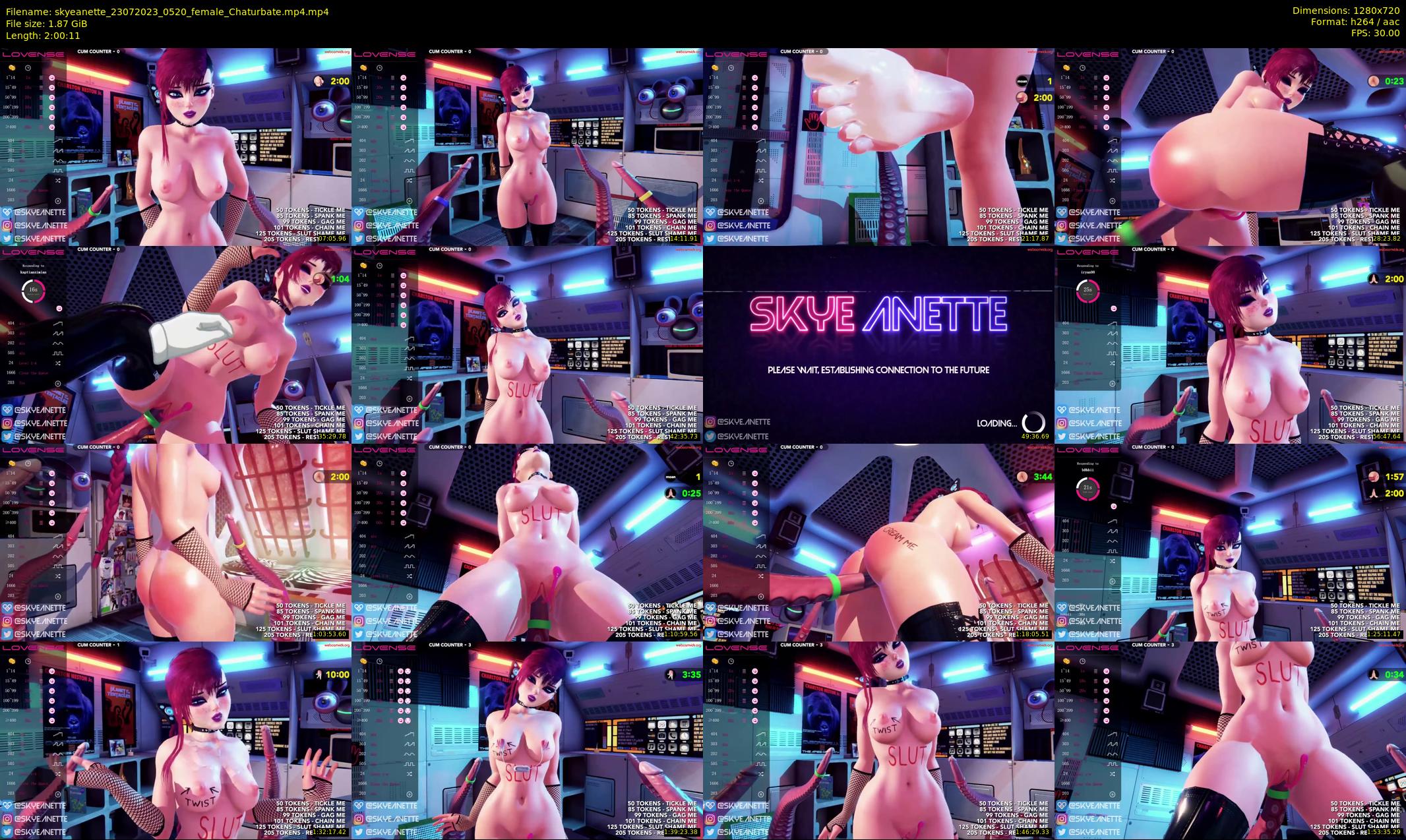 skyeanette — 121 minute Chaturbate female cam show recording, 720p, Jul 23, 2023