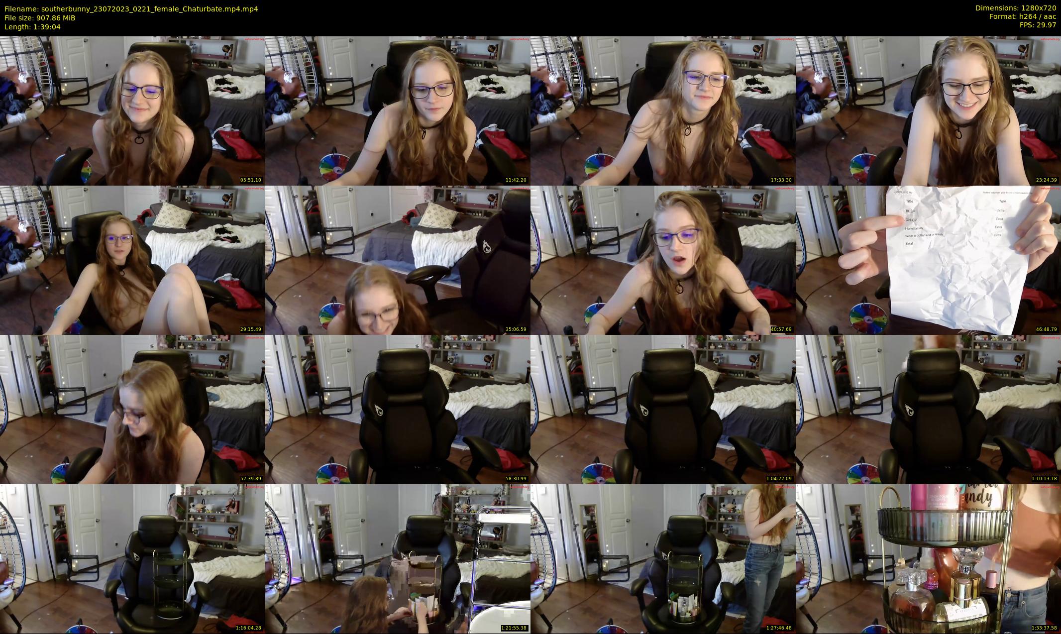southerbunny — 100 minute Chaturbate female cam show recording, 720p, Jul 23, 2023