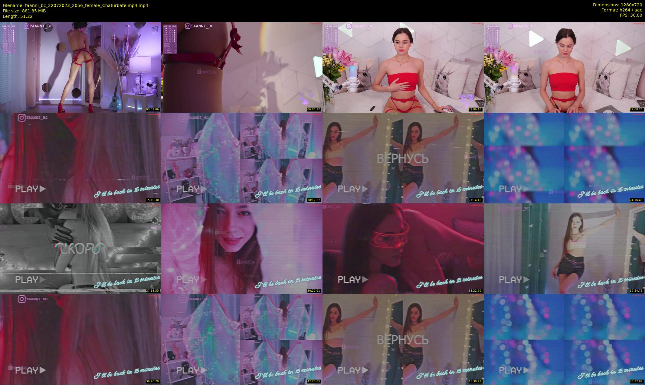 taanni_bc — 52 minute Chaturbate female cam show recording, 720p, Jul 22, 2023