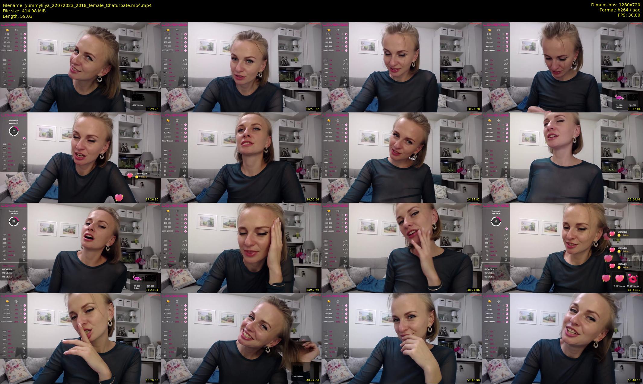 yummylilya — 60 minute Chaturbate female cam show recording, 720p, Jul 22, 2023
