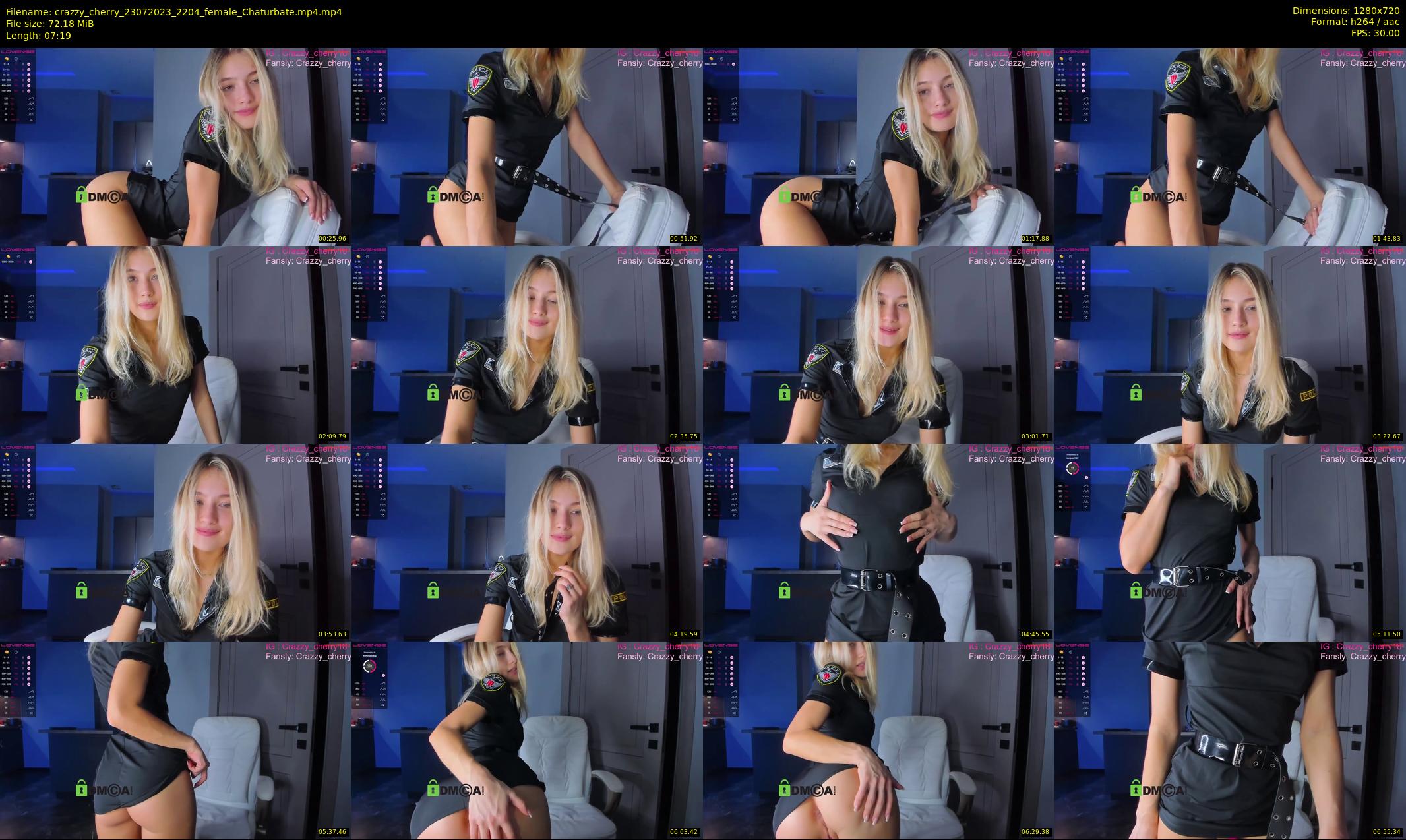 crazzy_cherry — 8 minute Chaturbate female cam show recording, 720p, Jul 23, 2023