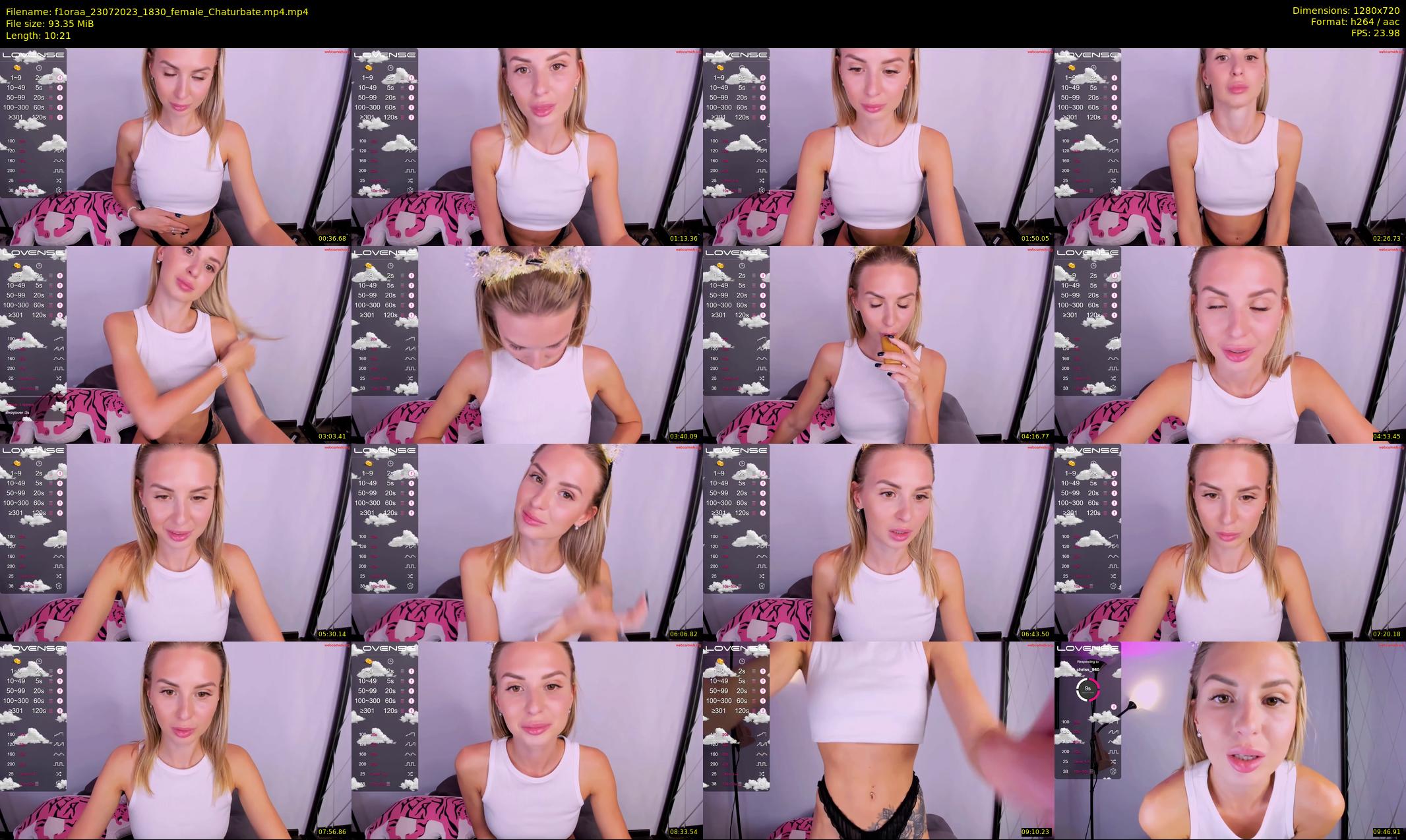 f1oraa — 11 minute Chaturbate female cam show recording, 720p, Jul 23, 2023