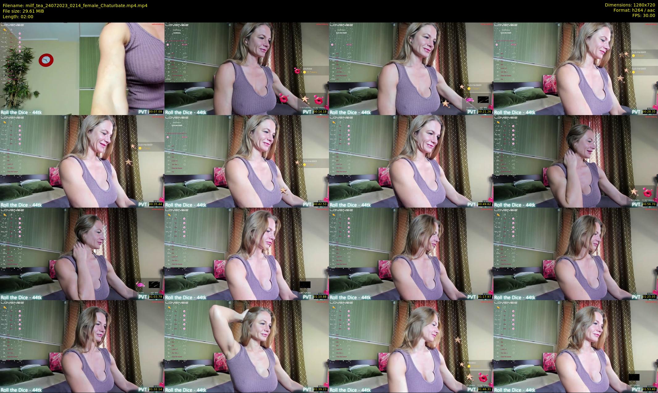 milf_tea — 2 minute Chaturbate female cam show recording, 720p, Jul 24, 2023
