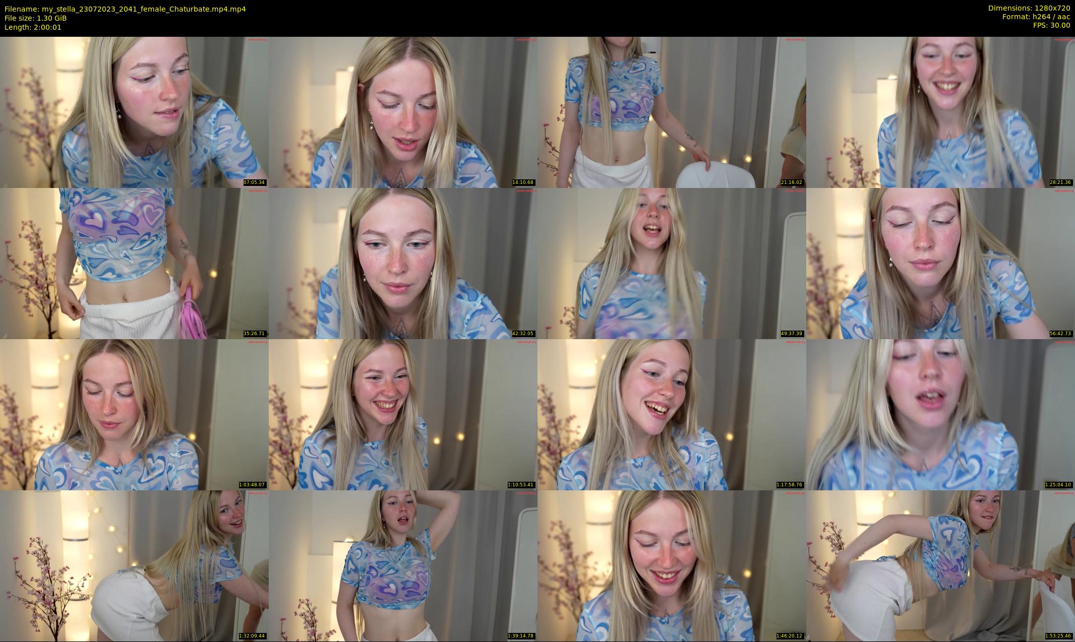 my_stella — 121 minute Chaturbate female cam show recording, 720p, Jul 23, 2023