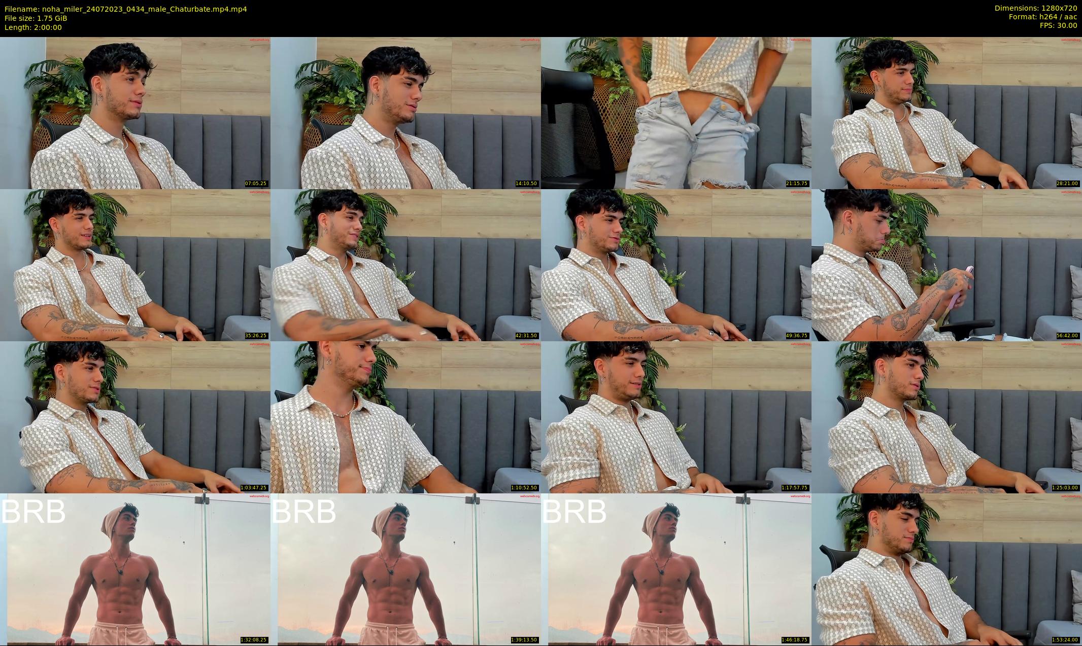 noha_miler — 120 minute Chaturbate male cam show recording, 720p, Jul 24, 2023