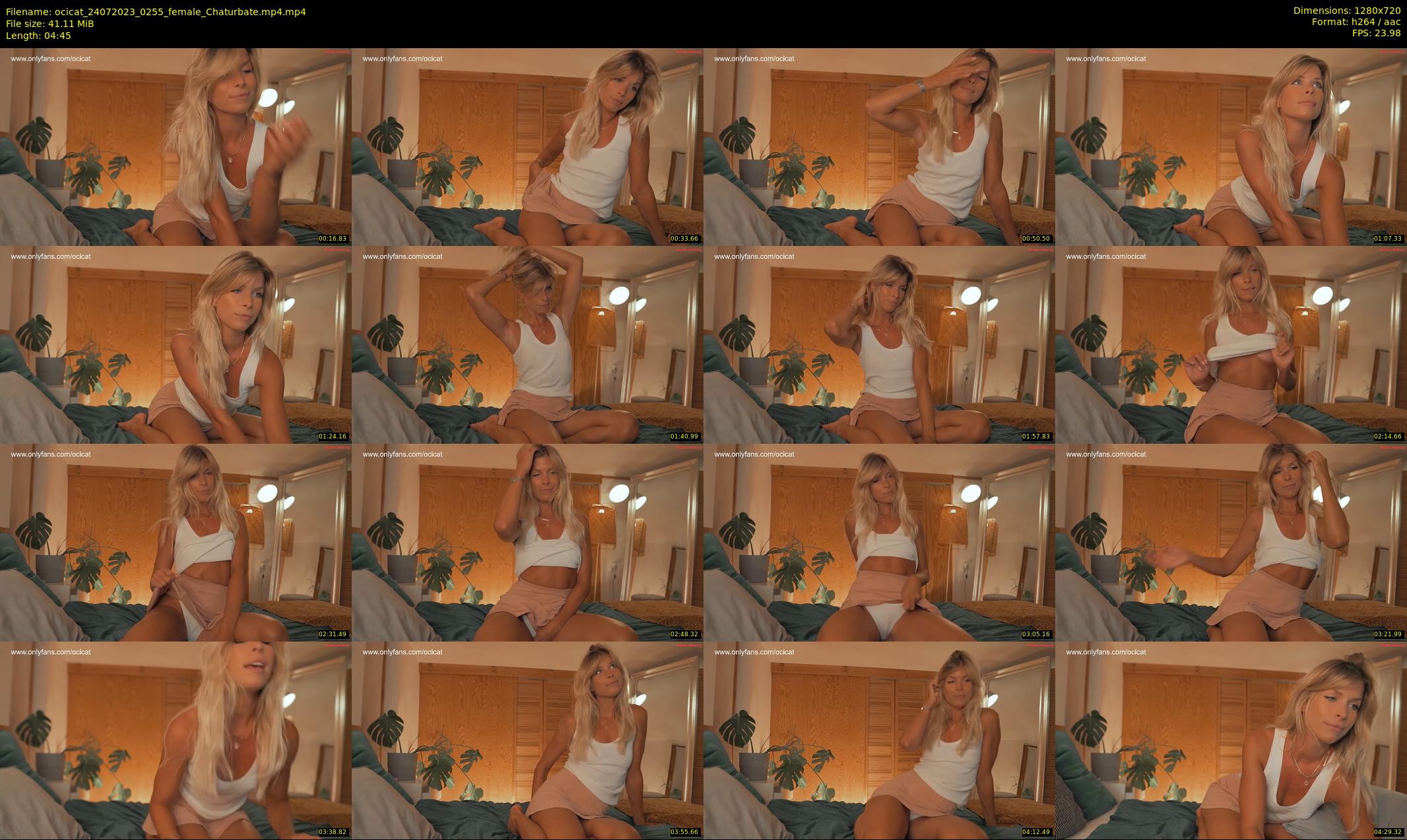 ocicat — 5 minute Chaturbate female cam show recording, 720p, Jul 24, 2023