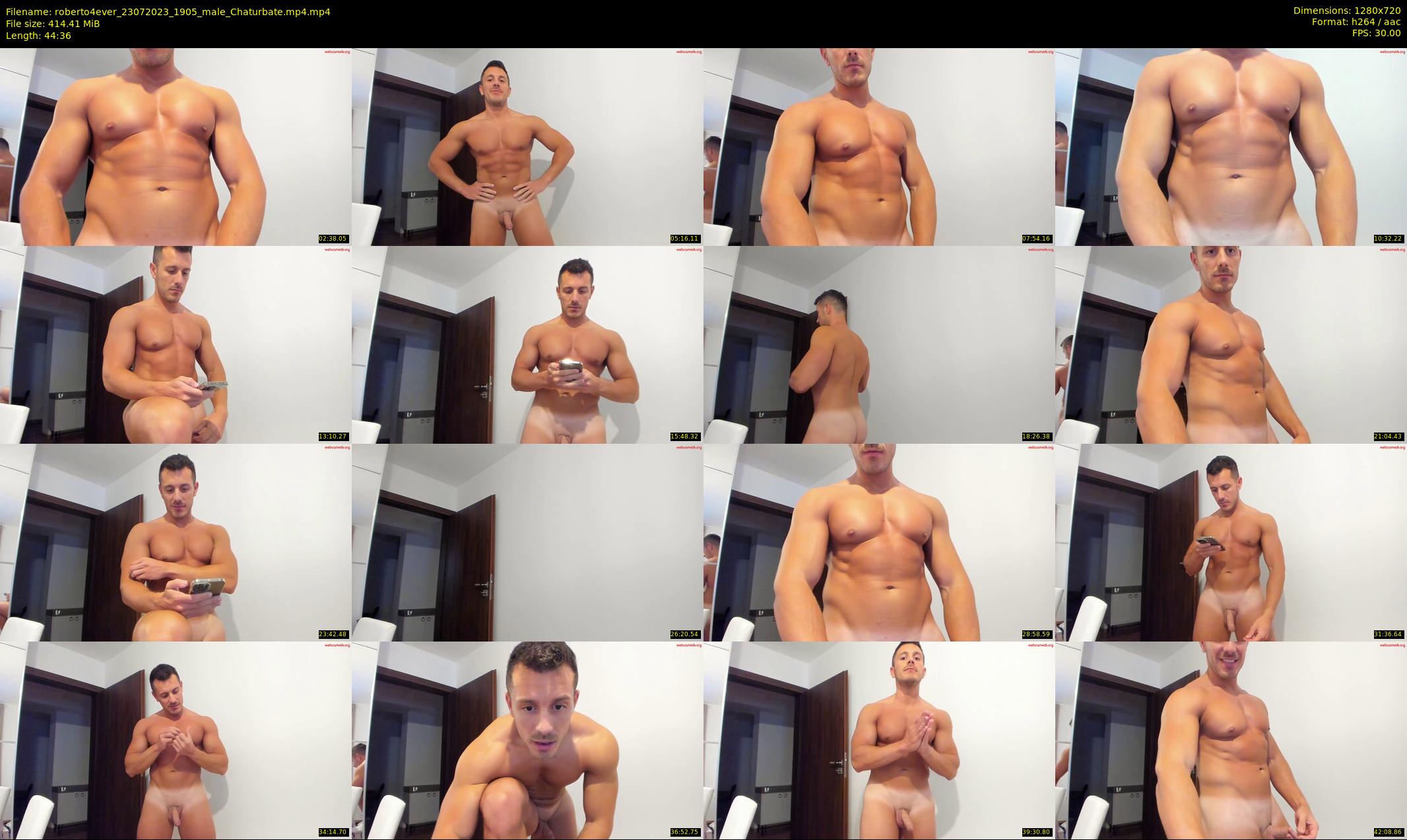 roberto4ever — 45 minute Chaturbate male cam show recording, 720p, Jul 23, 2023