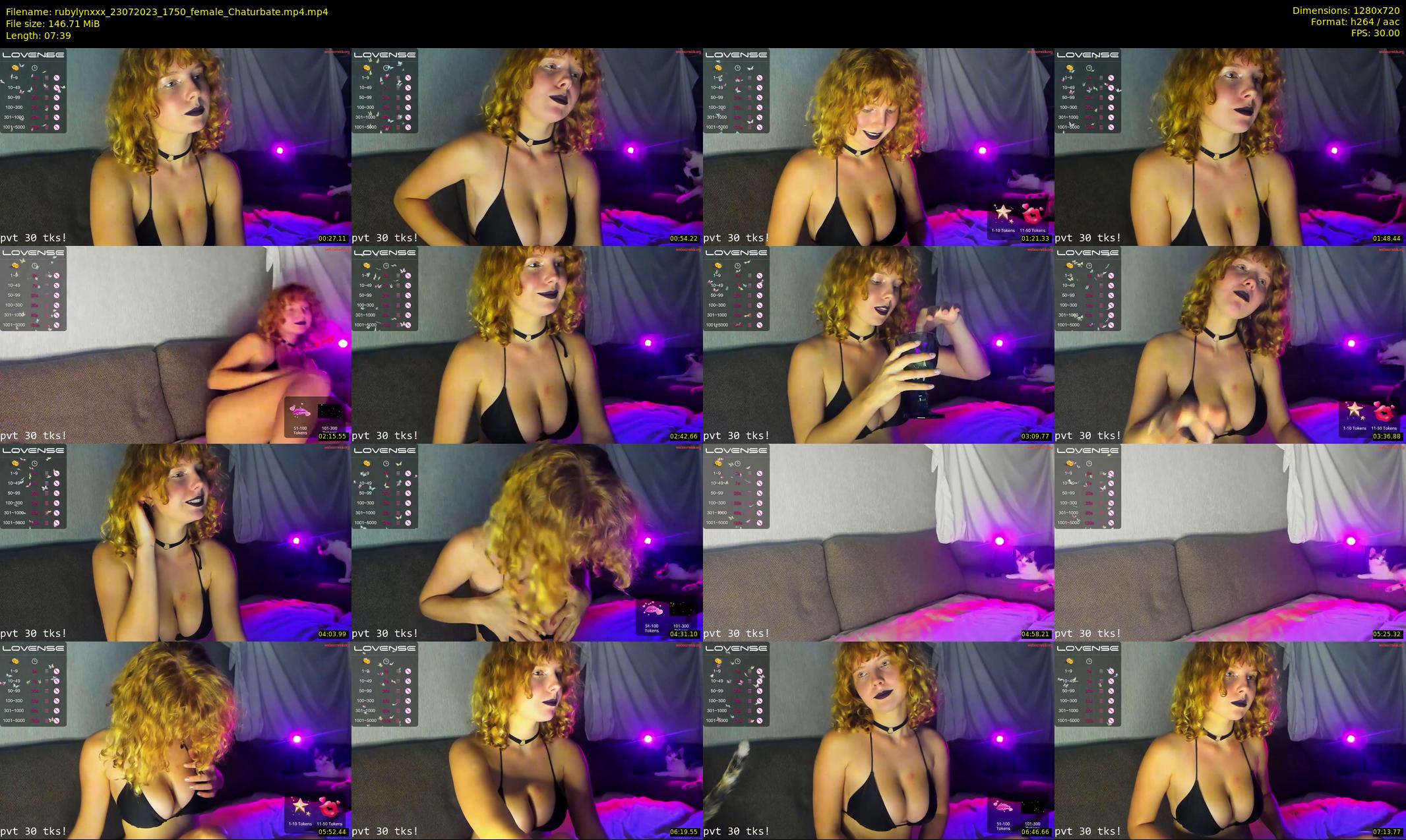 rubylynxxx — 8 minute Chaturbate female cam show recording, 720p, Jul 23, 2023