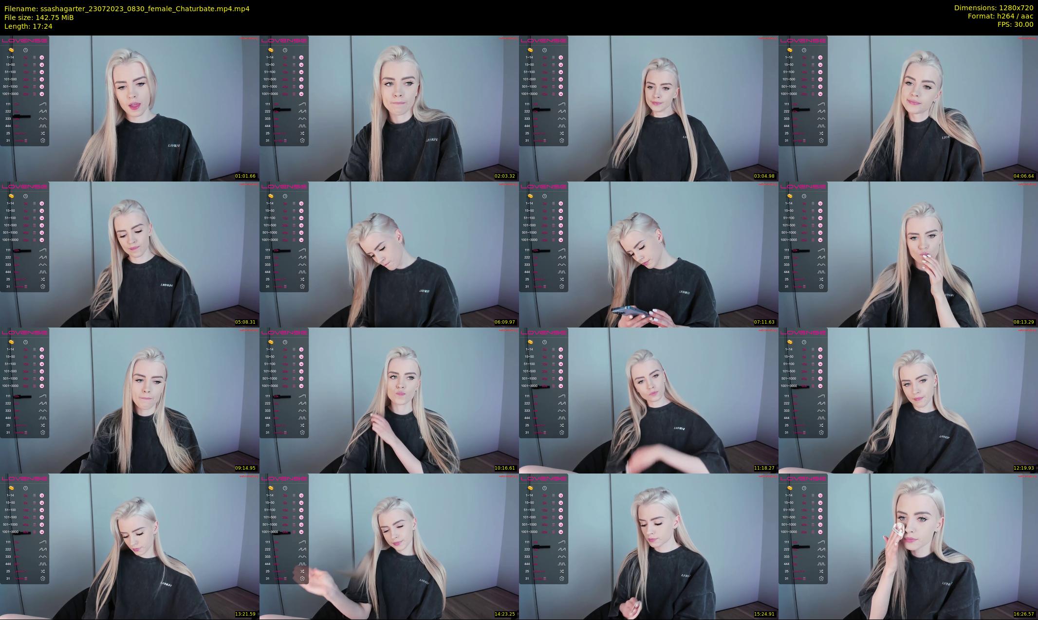 ssashagarter — 18 minute Chaturbate female cam show recording, 720p, Jul 23, 2023