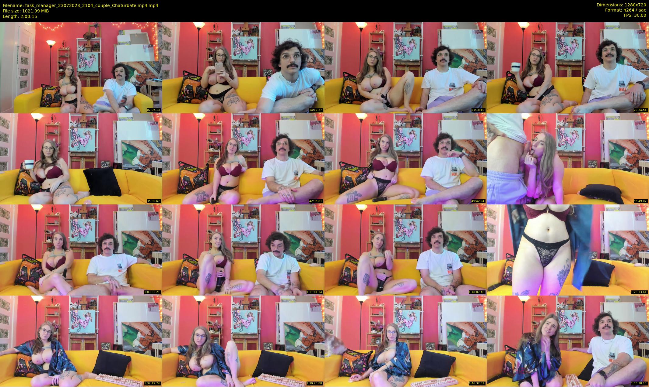 task_manager — 121 minute Chaturbate couple cam show recording, 720p, Jul 23, 2023