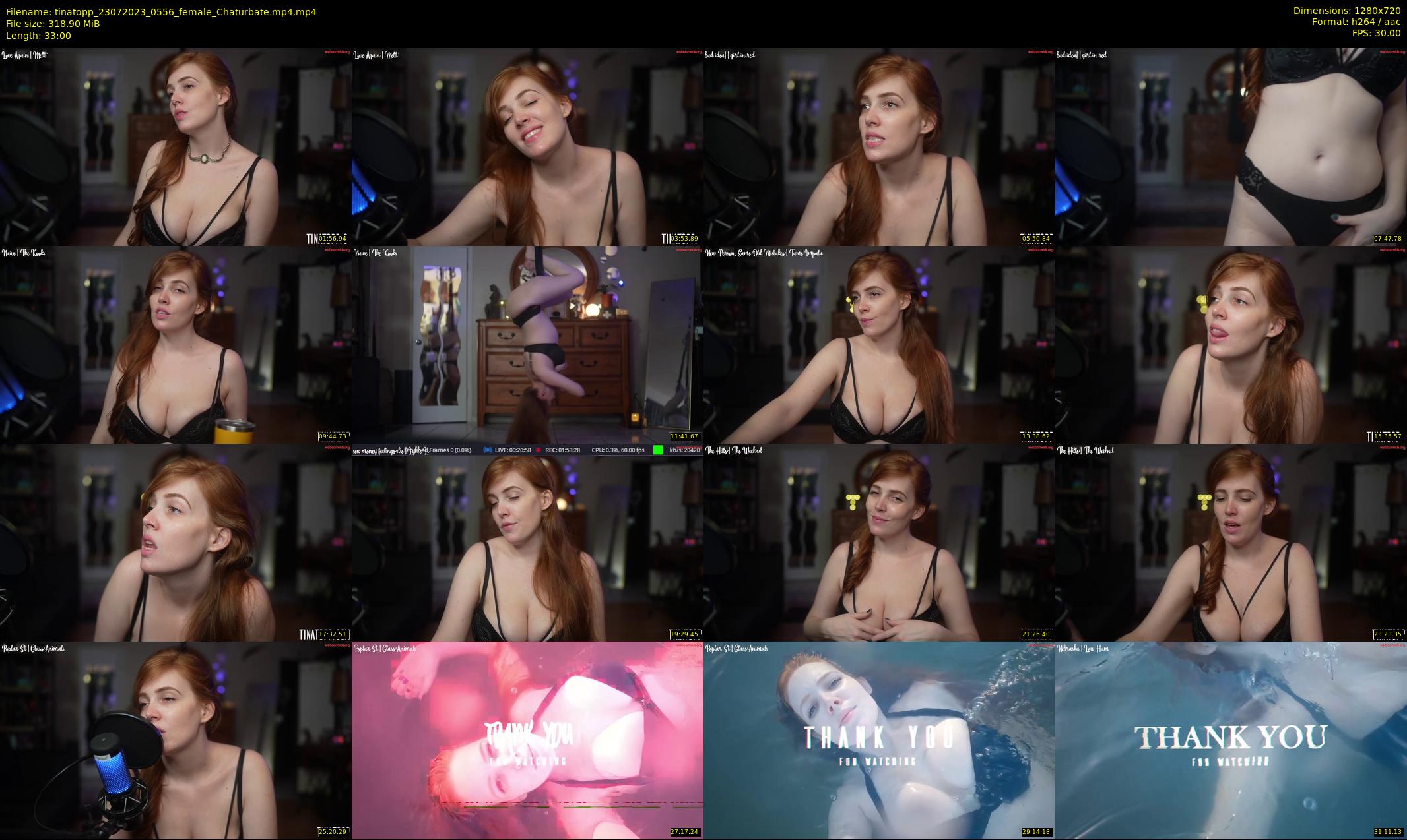 tinatopp — 33 minute Chaturbate female cam show recording, 720p, Jul 23, 2023