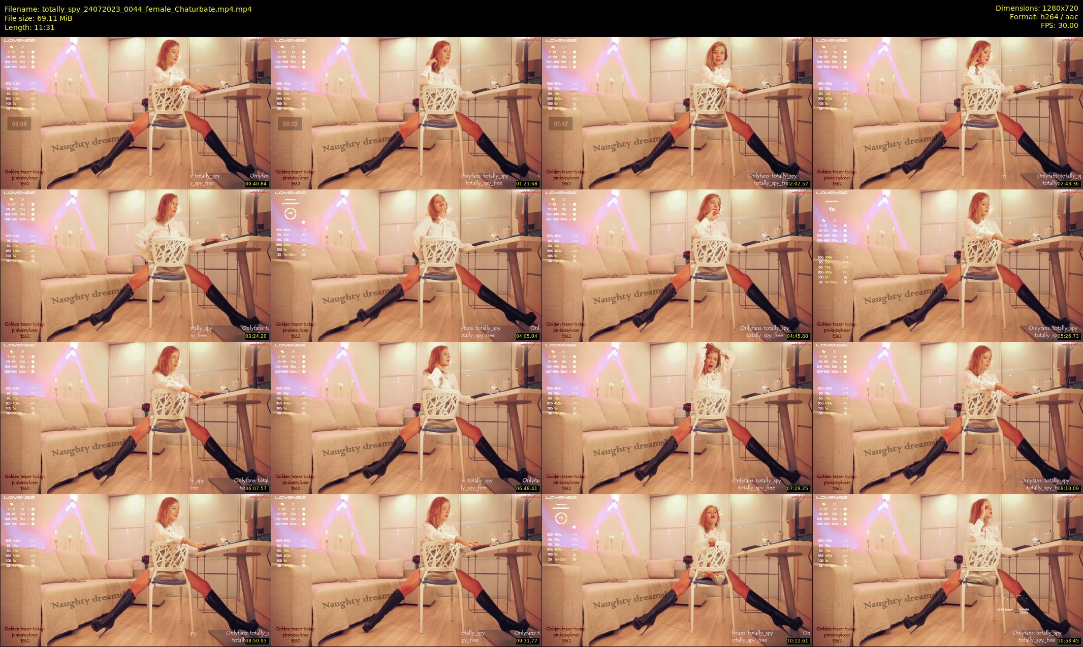totally_spy — 12 minute Chaturbate female cam show recording, 720p, Jul 24, 2023