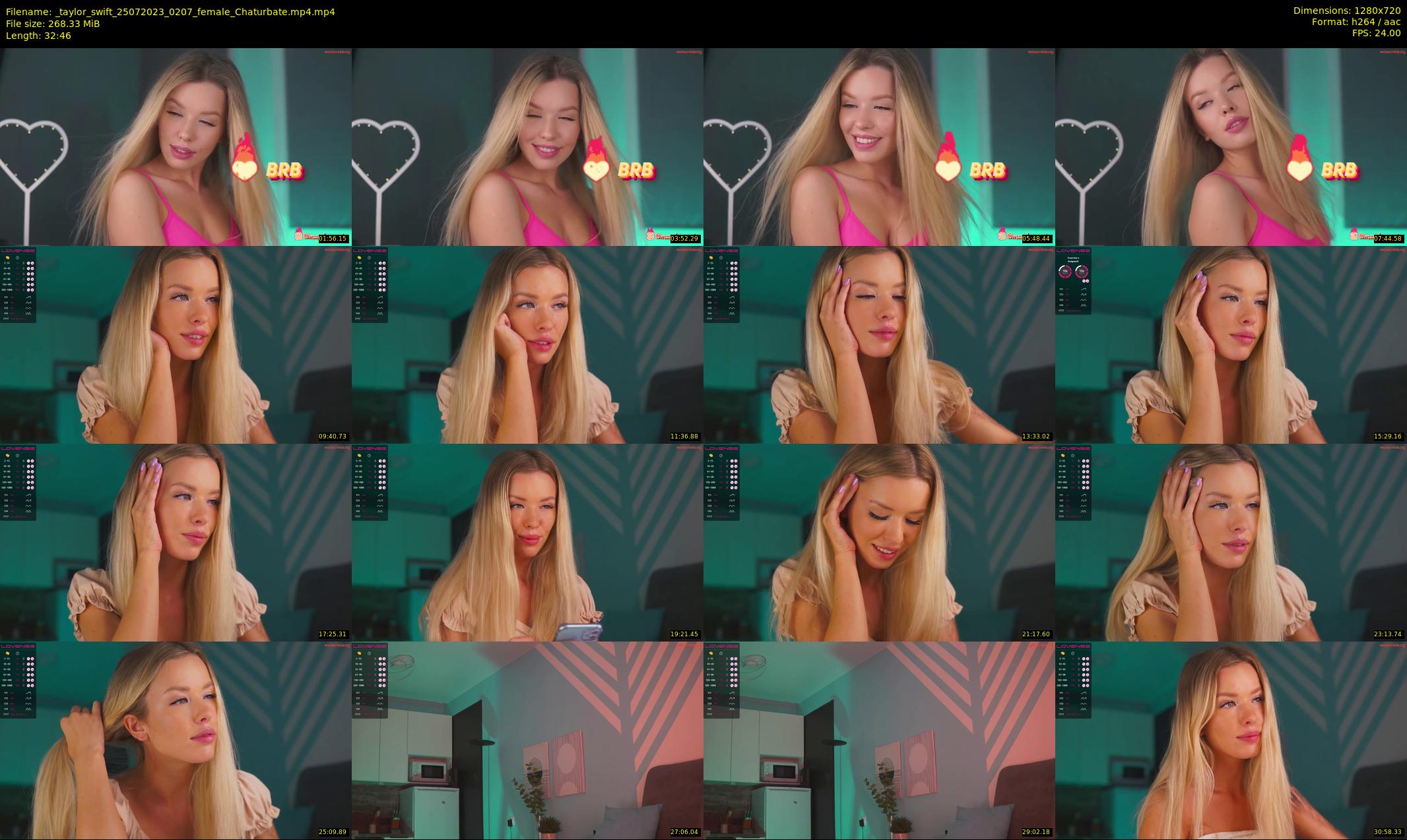 _taylor_swift — 33 minute Chaturbate female cam show recording, 720p, Jul 25, 2023