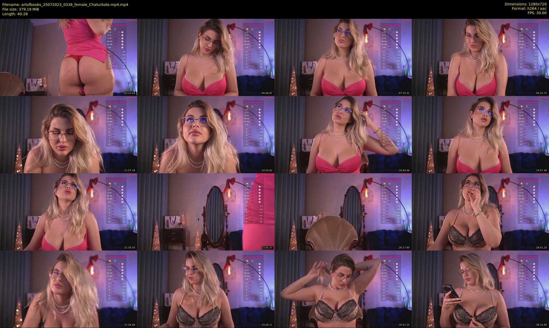 artofboobs — 41 minute Chaturbate female cam show recording, 720p, Jul 25, 2023