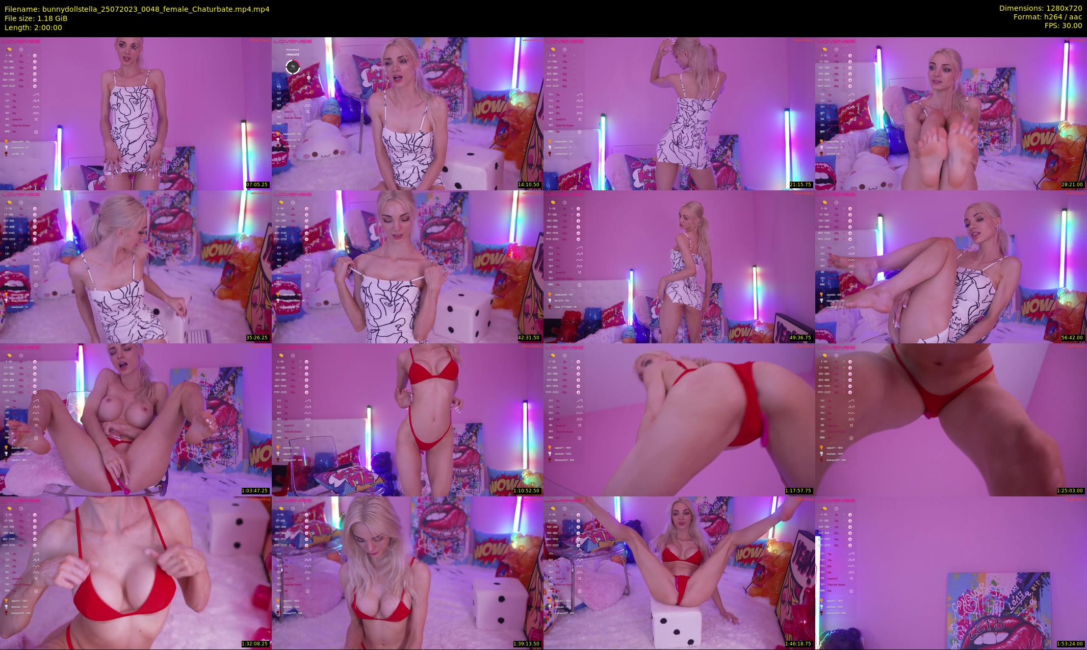 bunnydollstella — 120 minute Chaturbate female cam show recording, 720p, Jul 25, 2023