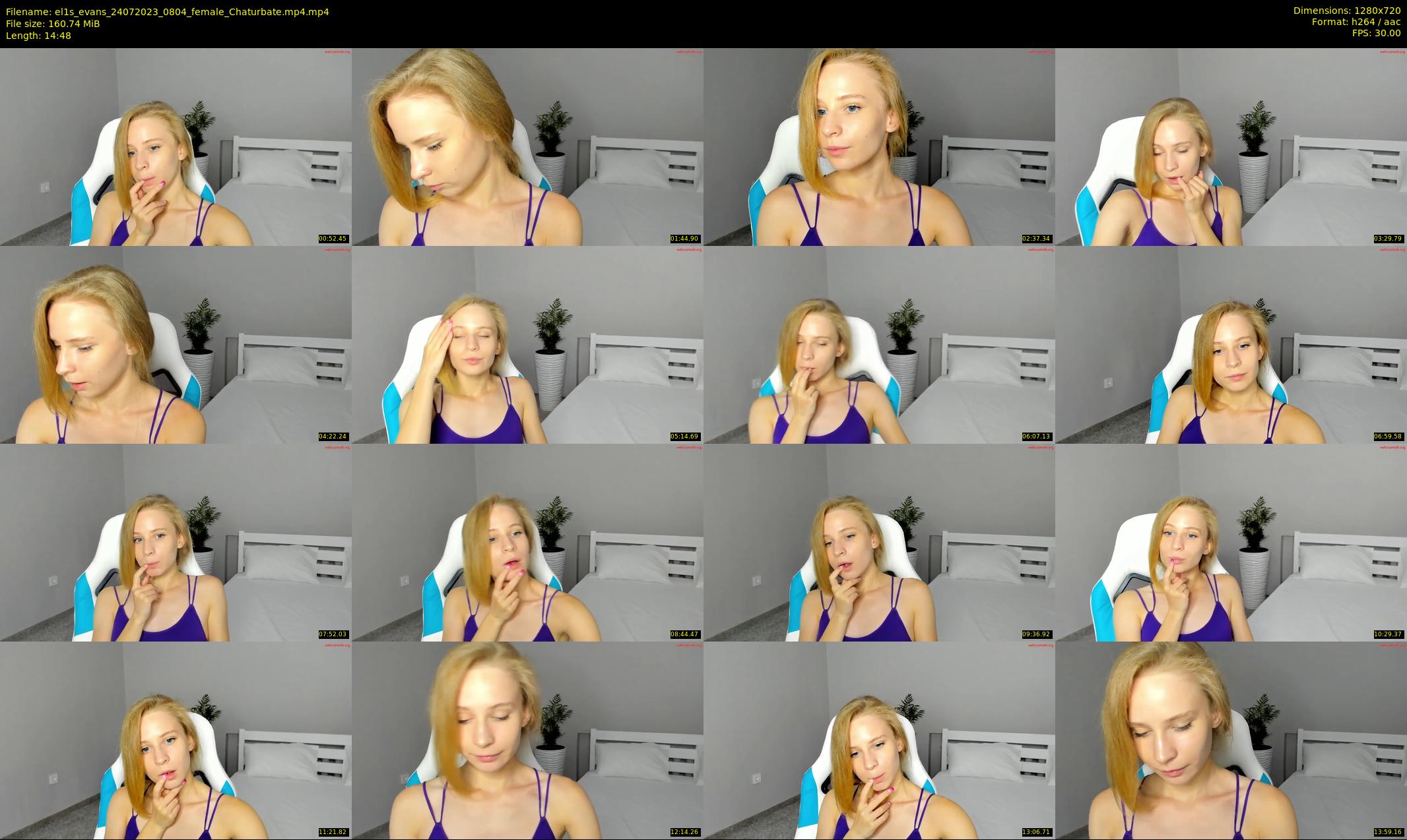 el1s_evans — 15 minute Chaturbate female cam show recording, 720p, Jul 24, 2023
