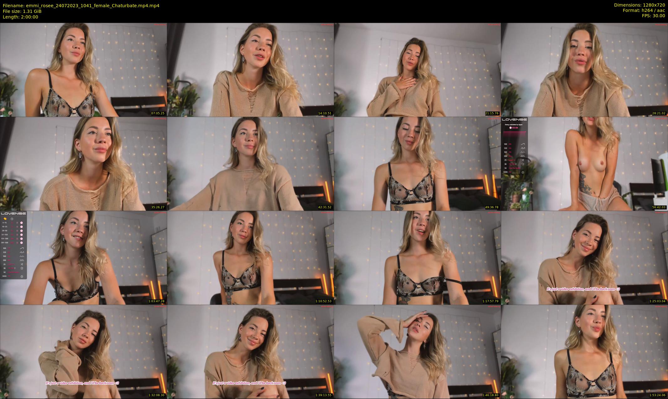 emmi_rosee — 120 minute Chaturbate female cam show recording, 720p, Jul 24, 2023