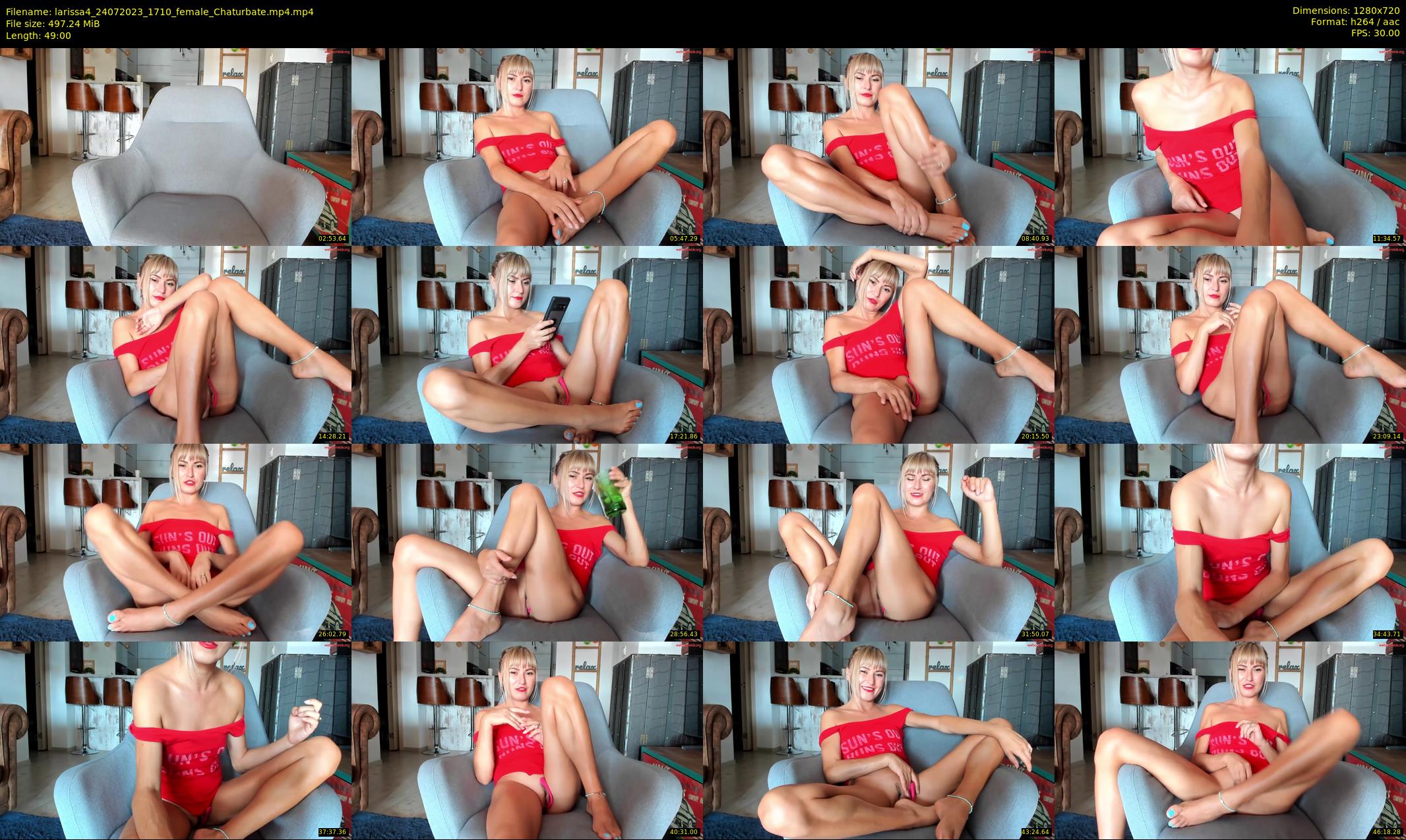 larissa4 — 49 minute Chaturbate female cam show recording, 720p, Jul 24, 2023