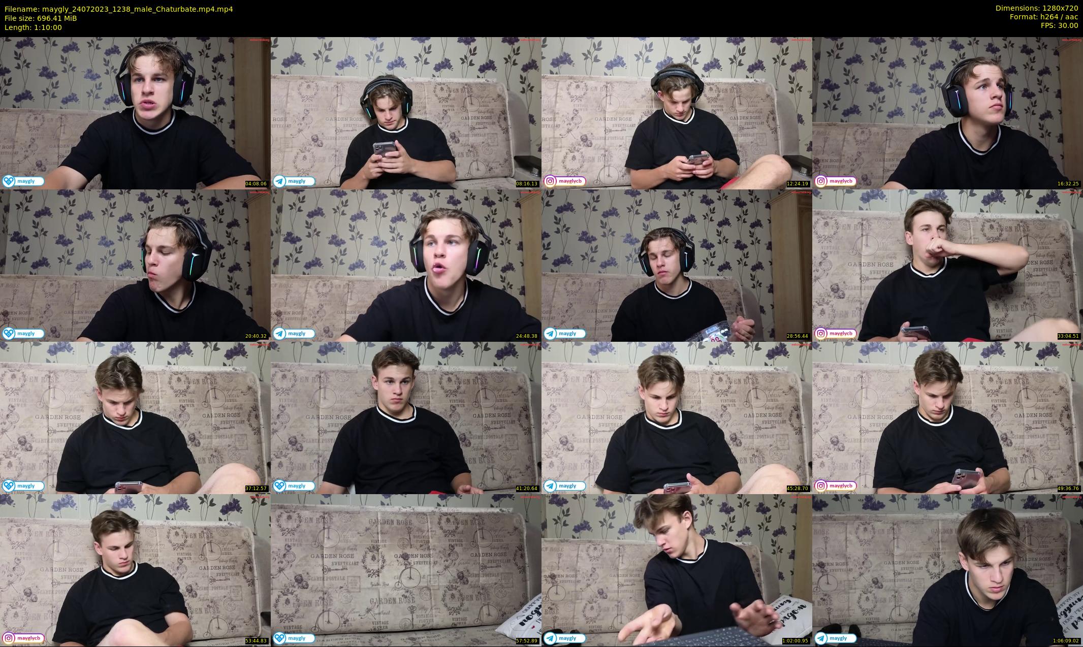 maygly — 70 minute Chaturbate male cam show recording, 720p, Jul 24, 2023