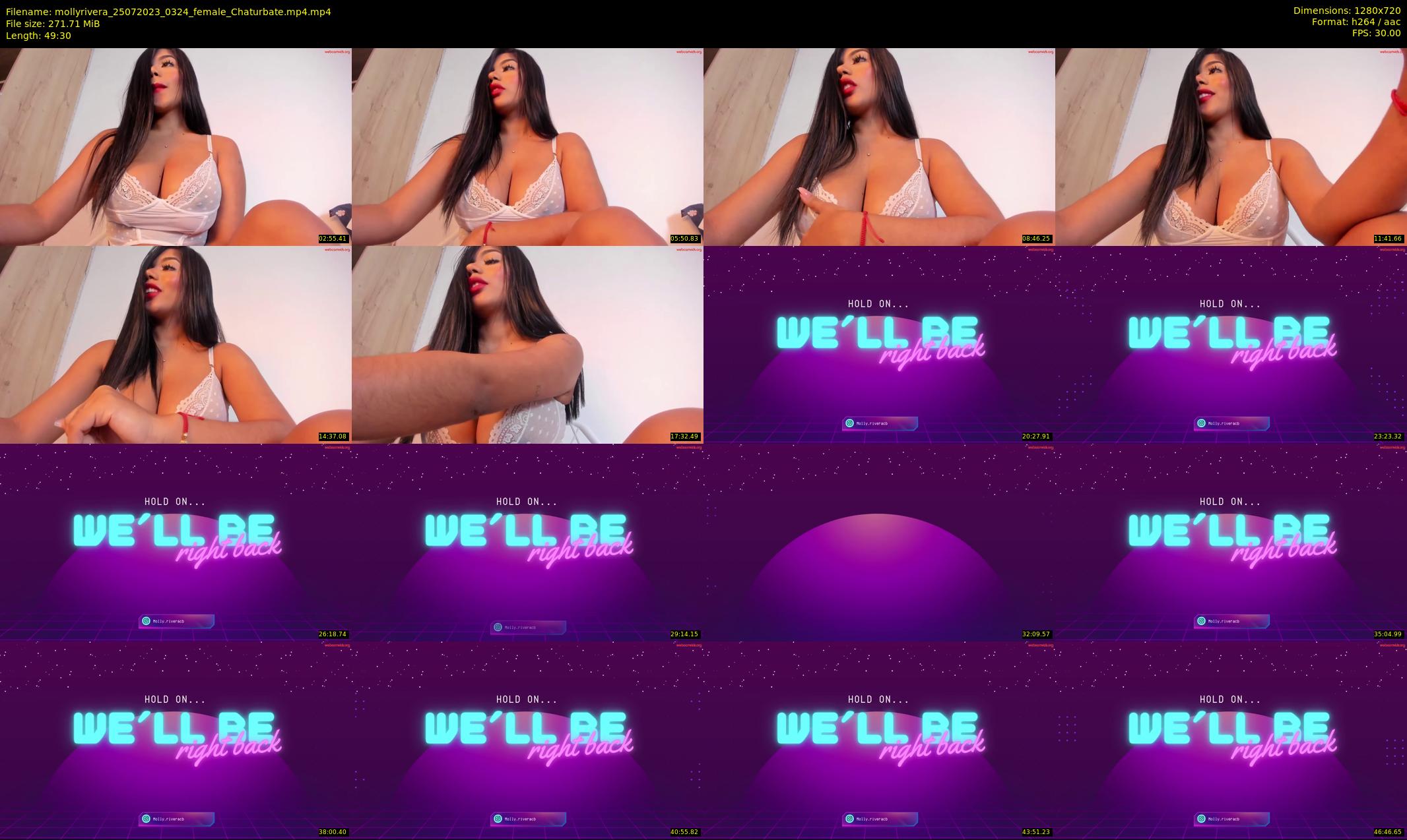 mollyrivera — 50 minute Chaturbate female cam show recording, 720p, Jul 25, 2023