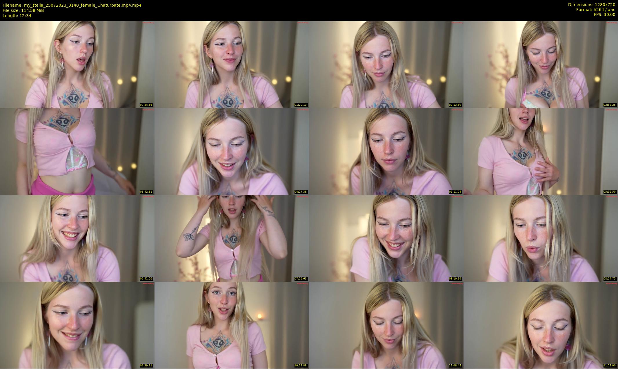 my_stella — 13 minute Chaturbate female cam show recording, 720p, Jul 25, 2023