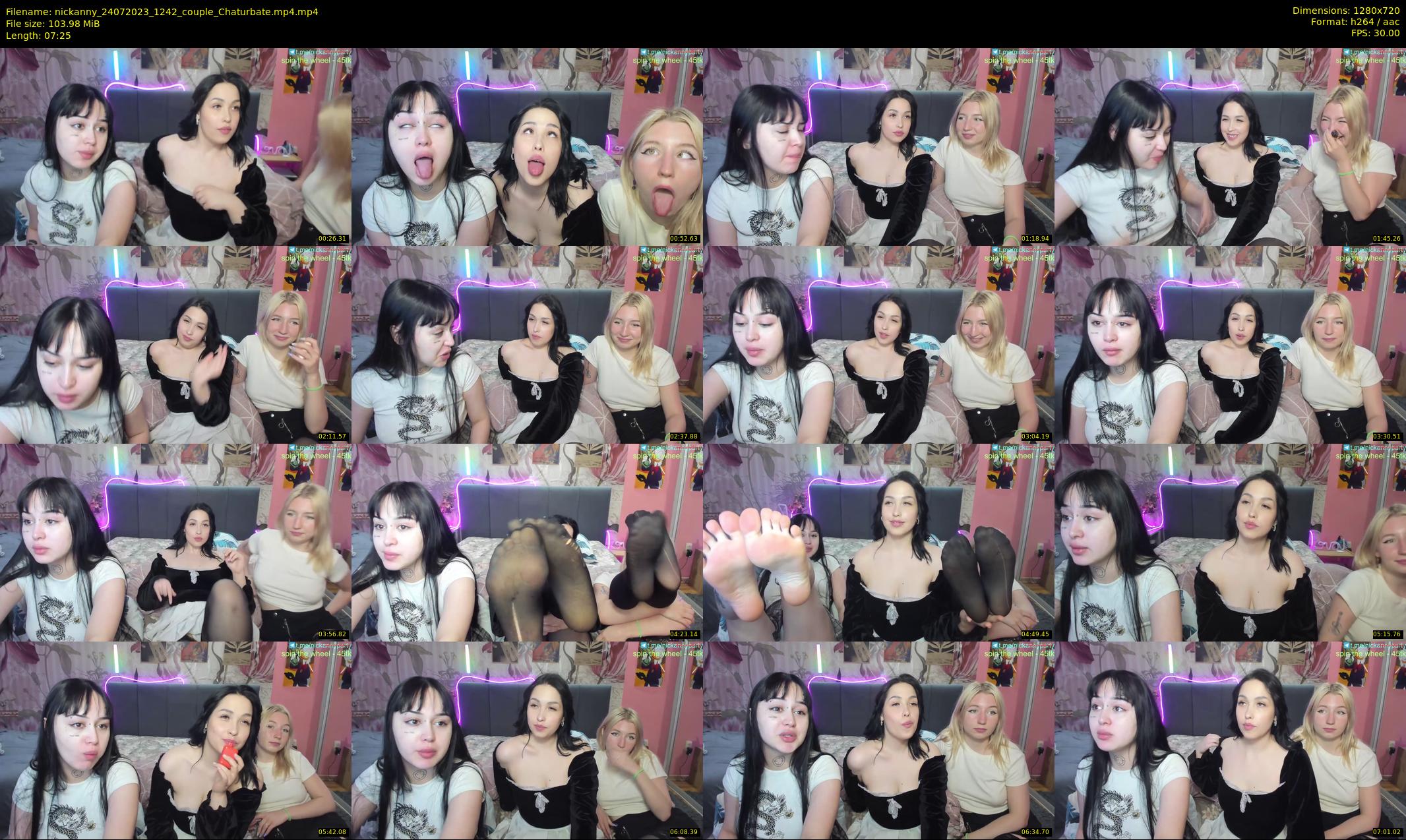 nickanny — 8 minute Chaturbate couple cam show recording, 720p, Jul 24, 2023