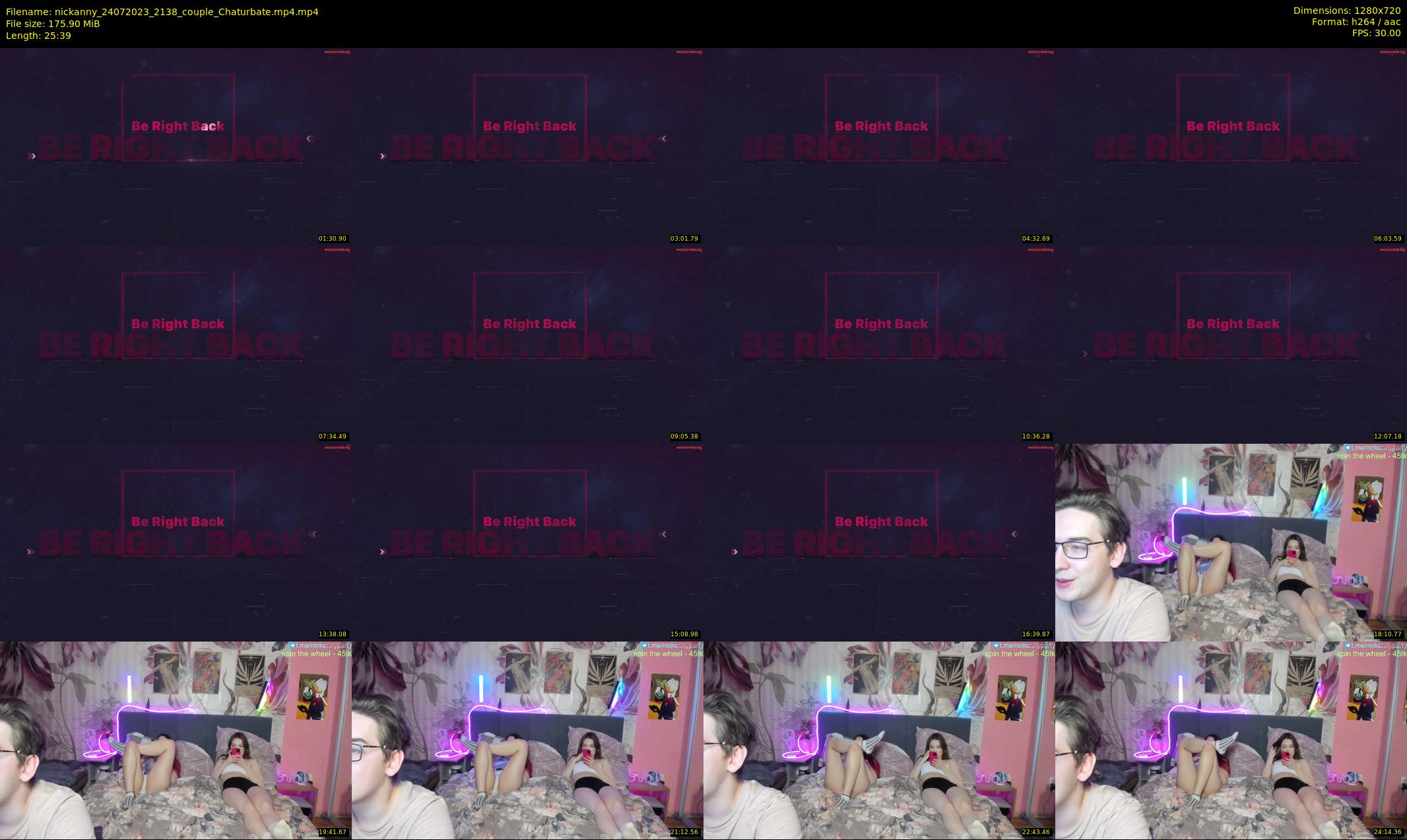 nickanny — 26 minute Chaturbate couple cam show recording, 720p, Jul 24, 2023