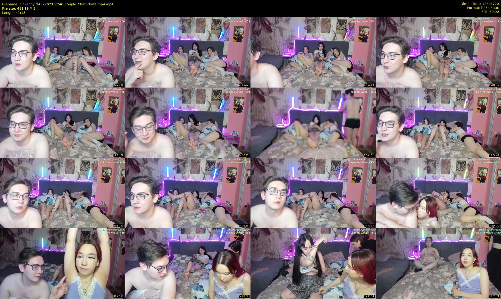 nickanny — 42 minute Chaturbate couple cam show recording, 720p, Jul 24, 2023