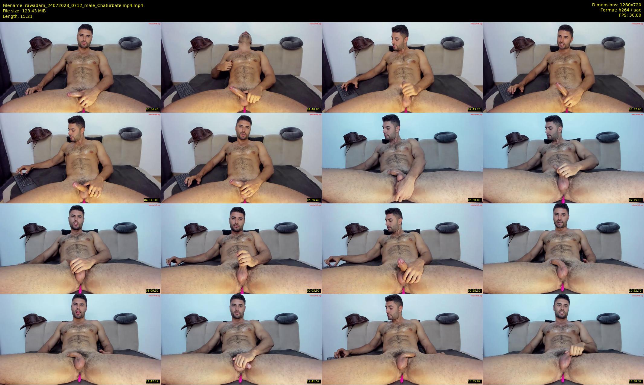 rawadam — 16 minute Chaturbate male cam show recording, 720p, Jul 24, 2023