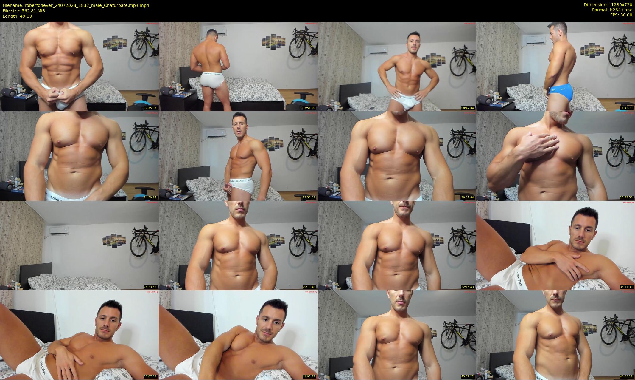 roberto4ever — 50 minute Chaturbate male cam show recording, 720p, Jul 24, 2023