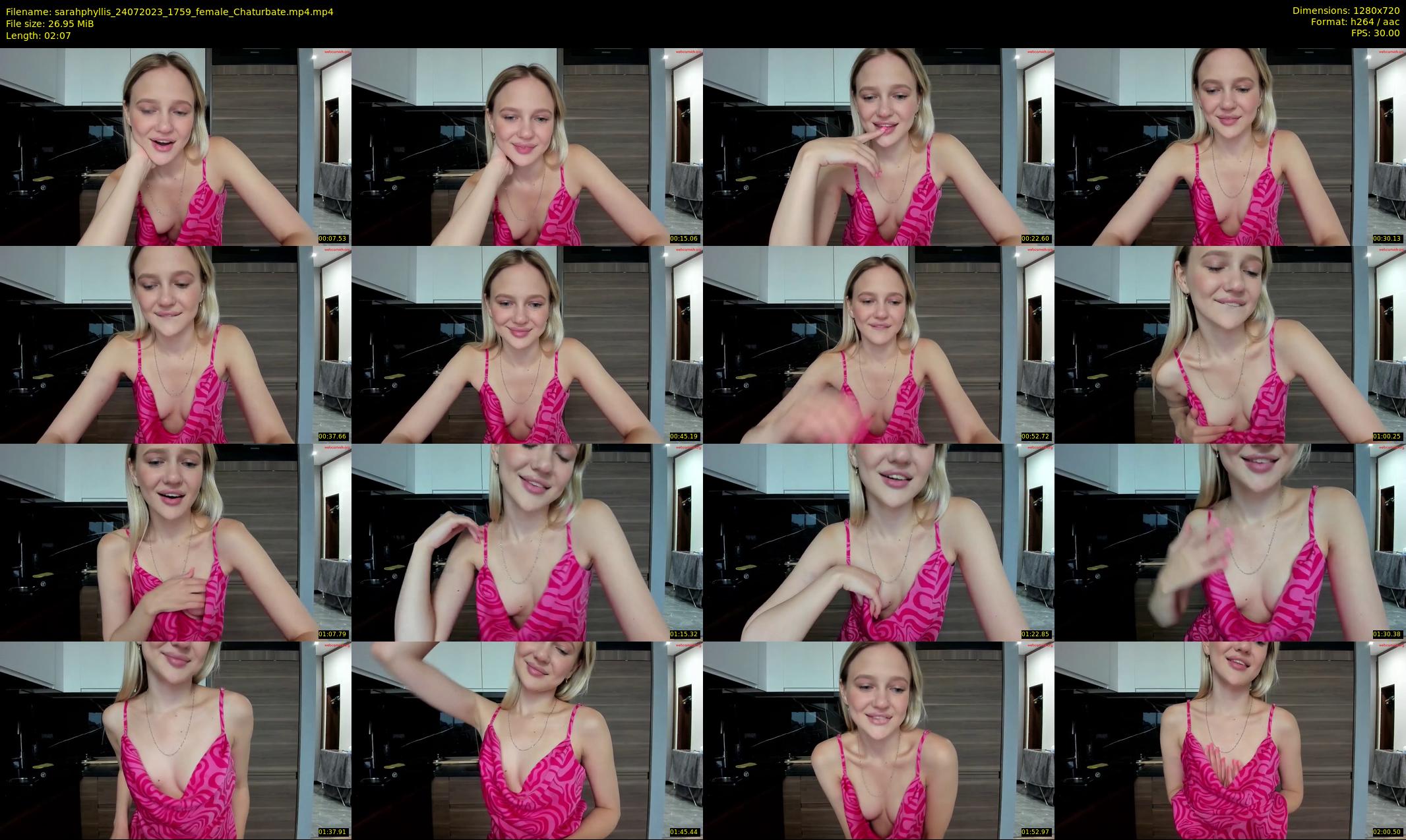 sarahphyllis — 3 minute Chaturbate female cam show recording, 720p, Jul 24, 2023
