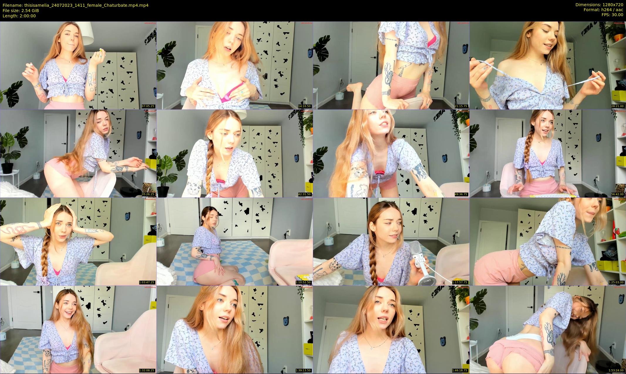 thisisamelia — 120 minute Chaturbate female cam show recording, 720p, Jul 24, 2023